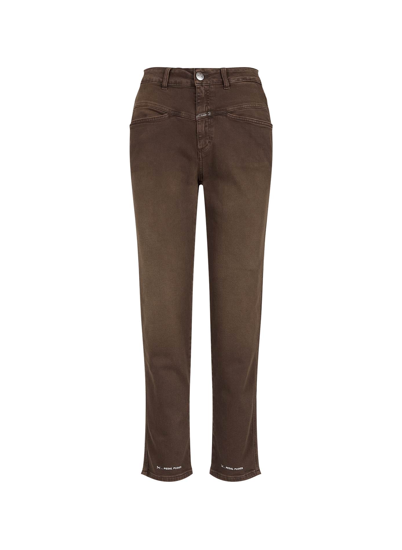 Jeans slim en coton mélangé CLOSED Marron
