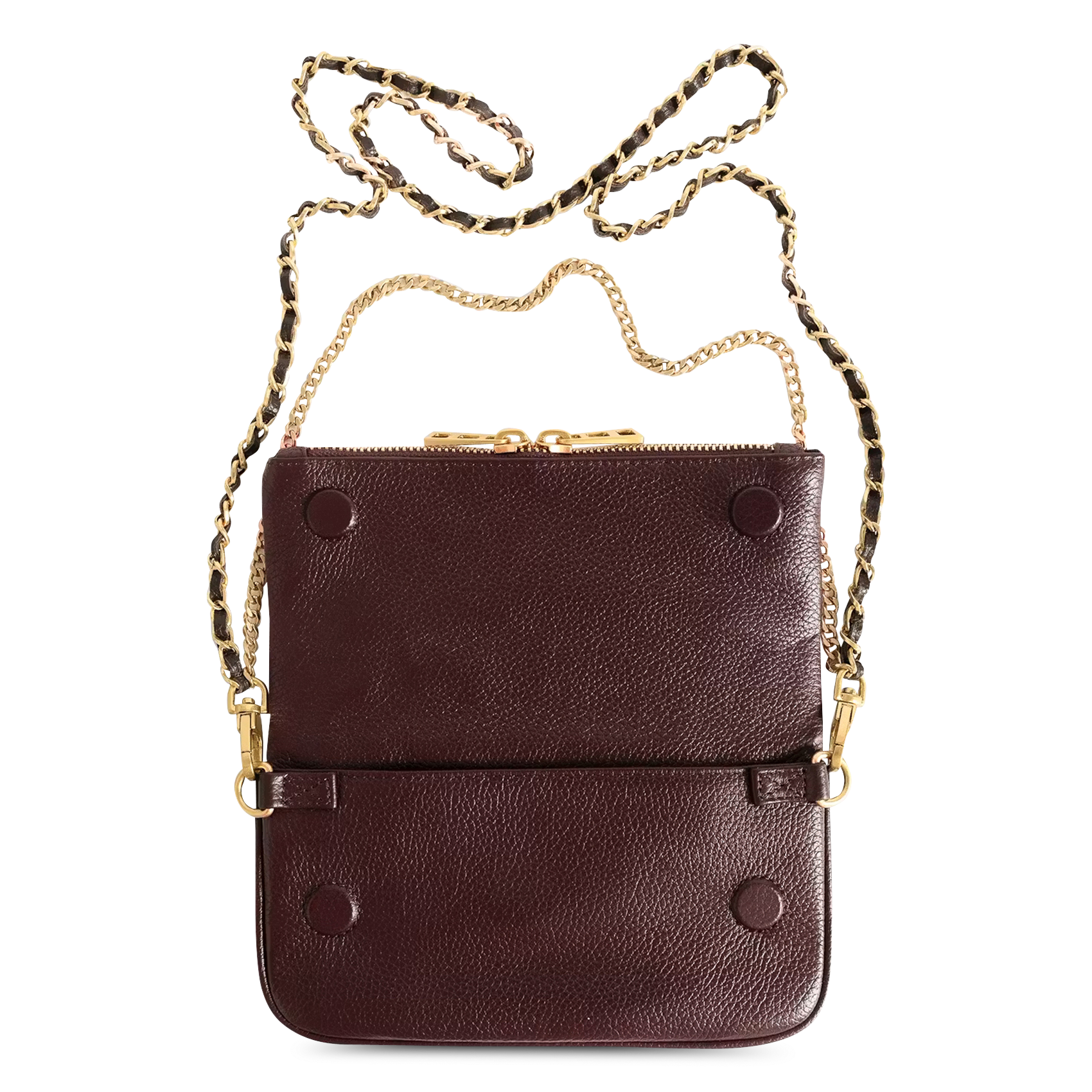 Pochette à rabat bandoulière en cuir rock mini ZADIG&VOLTAIRE Violet