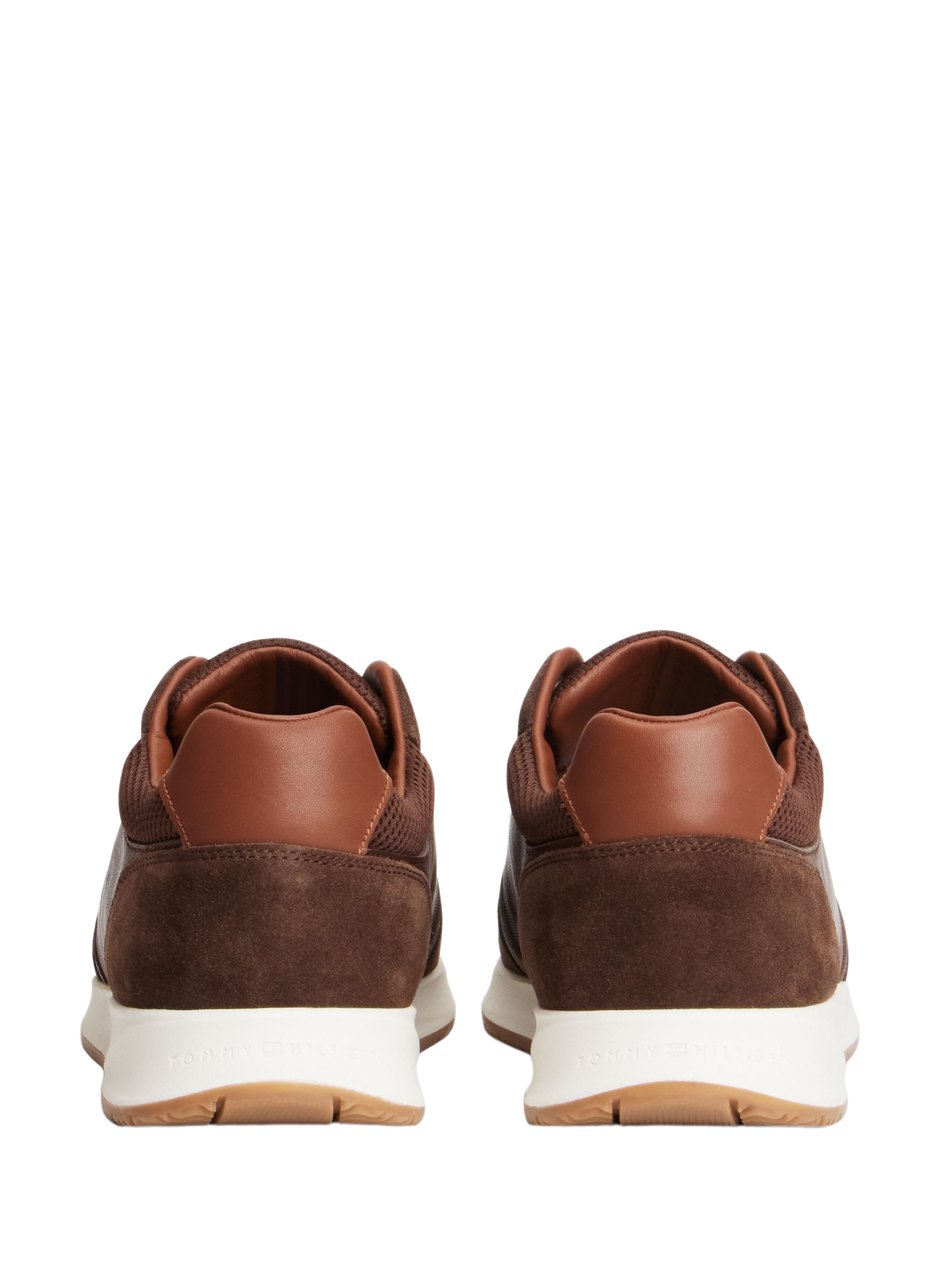 Low-top leather sneakers TOMMY HILFIGER Brown