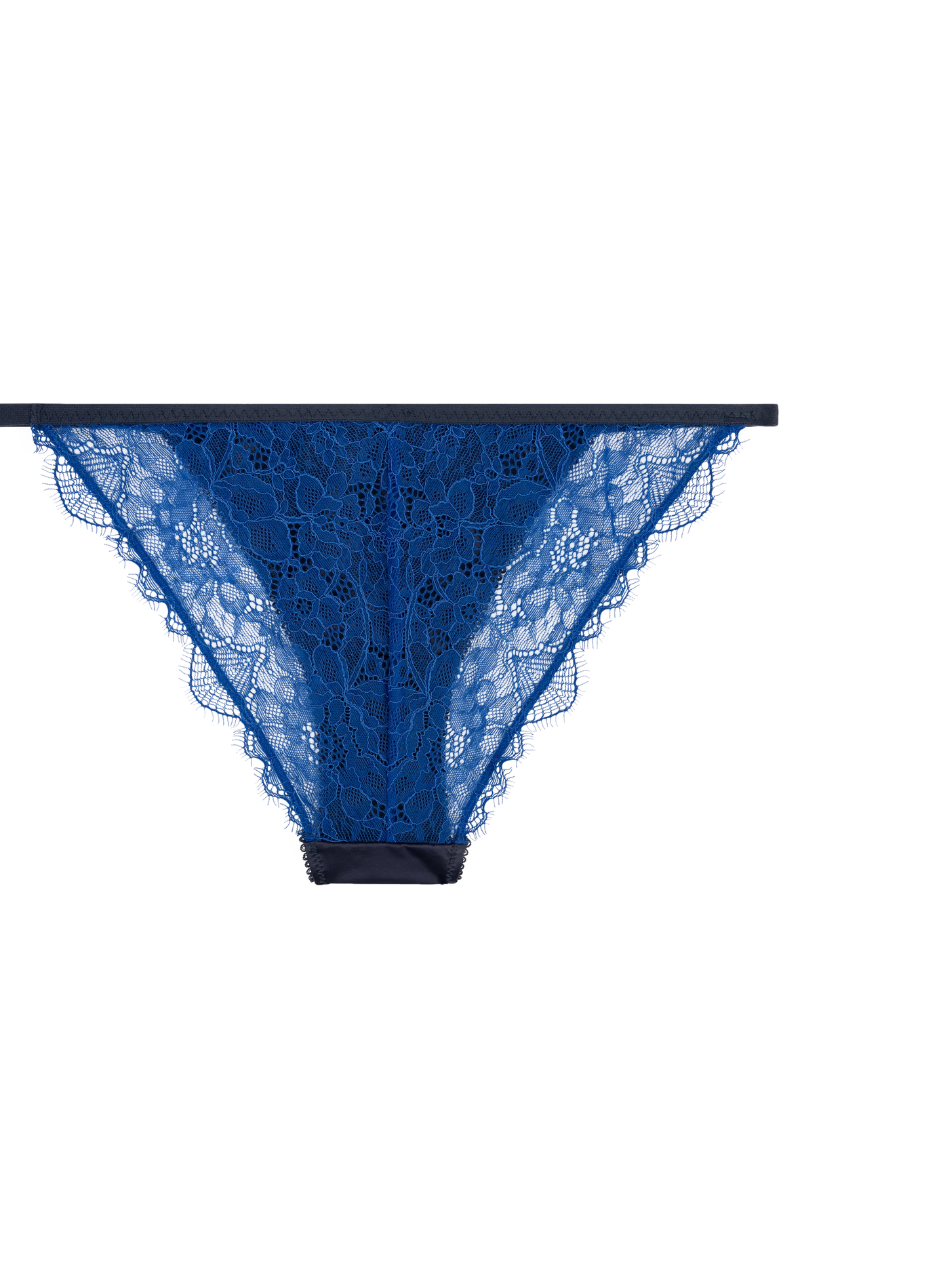 High-waisted culottes with lace. LOVE STORIES Blue