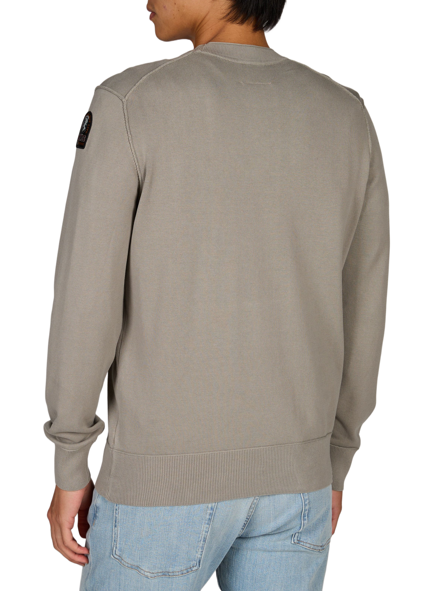 Straight round neck sweater in blended cotton PARAJUMPERS Grey