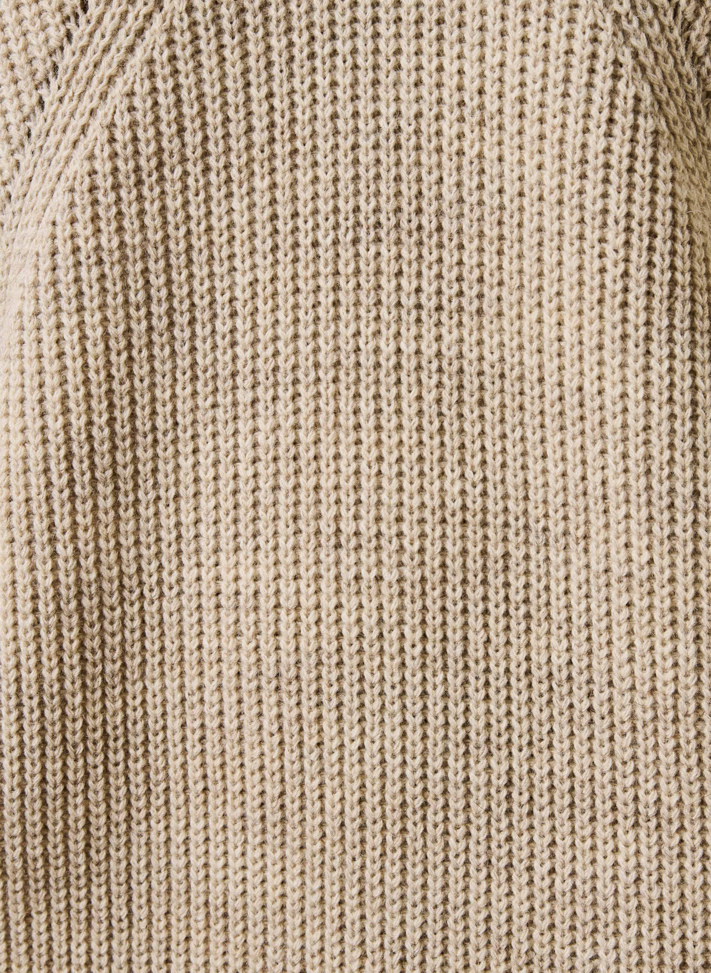 Gebreide jurk met ronde hals LA FEE MARABOUTEE Beige