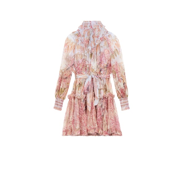 Zimmermann Robe Botanica Smocked Yoke En Soie | ModeSens