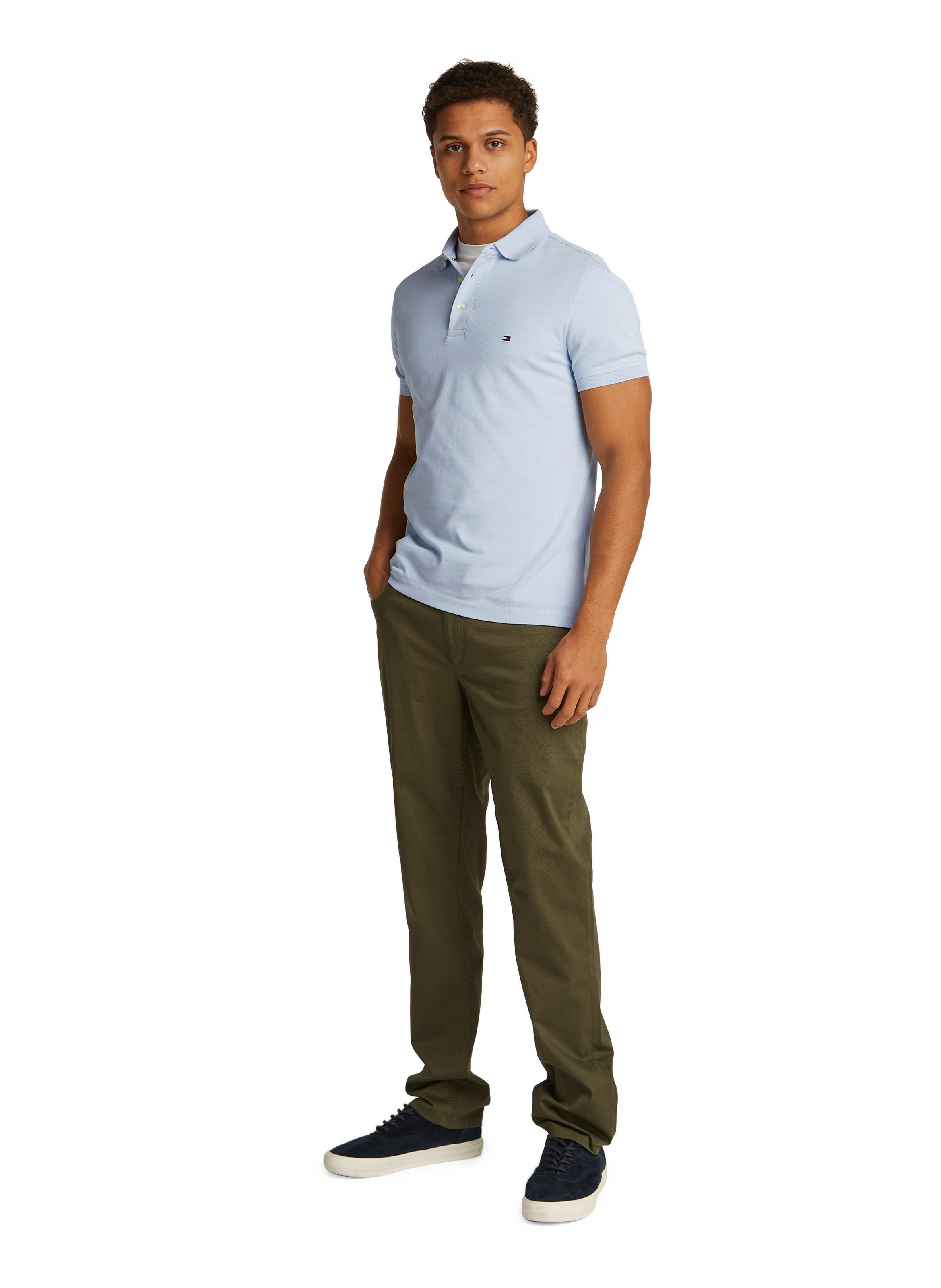 Cotton piqué polo shirt TOMMY HILFIGER Blue