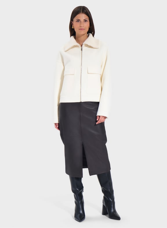 Veste ecru droite - vivienna Blanc by ZAPA ZAPA Veste ecru droite - vivienna Blanc