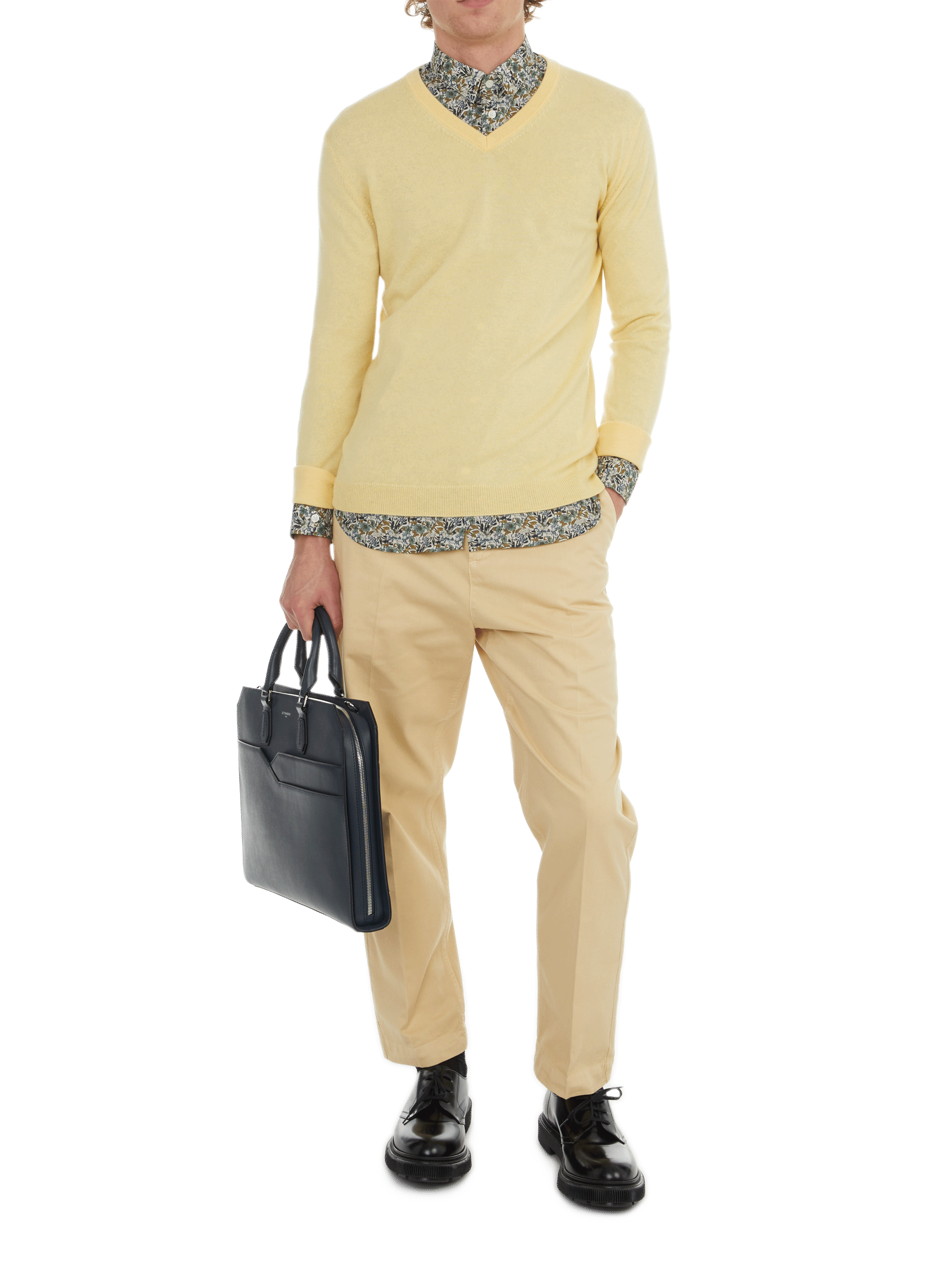  Cashmere round-neck jumper AU PRINTEMPS PARIS Yellow