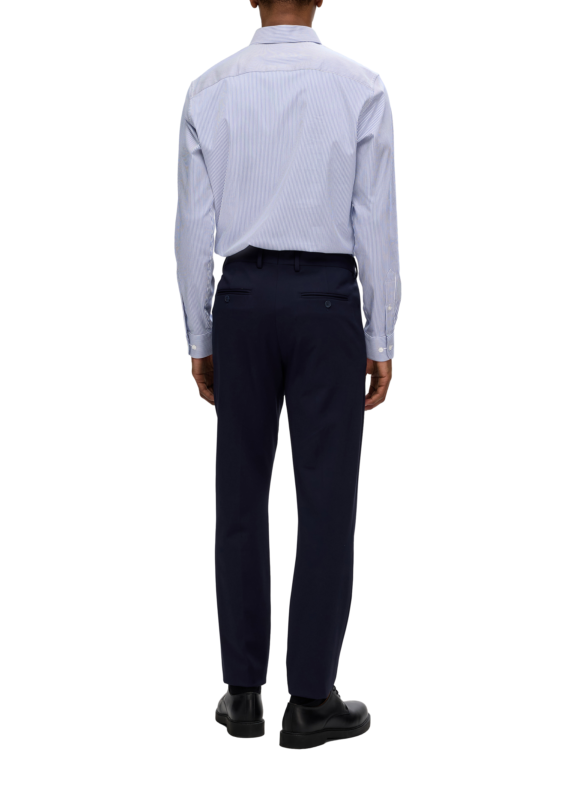 Slim shirt in blended organic cotton SELECTED Blue