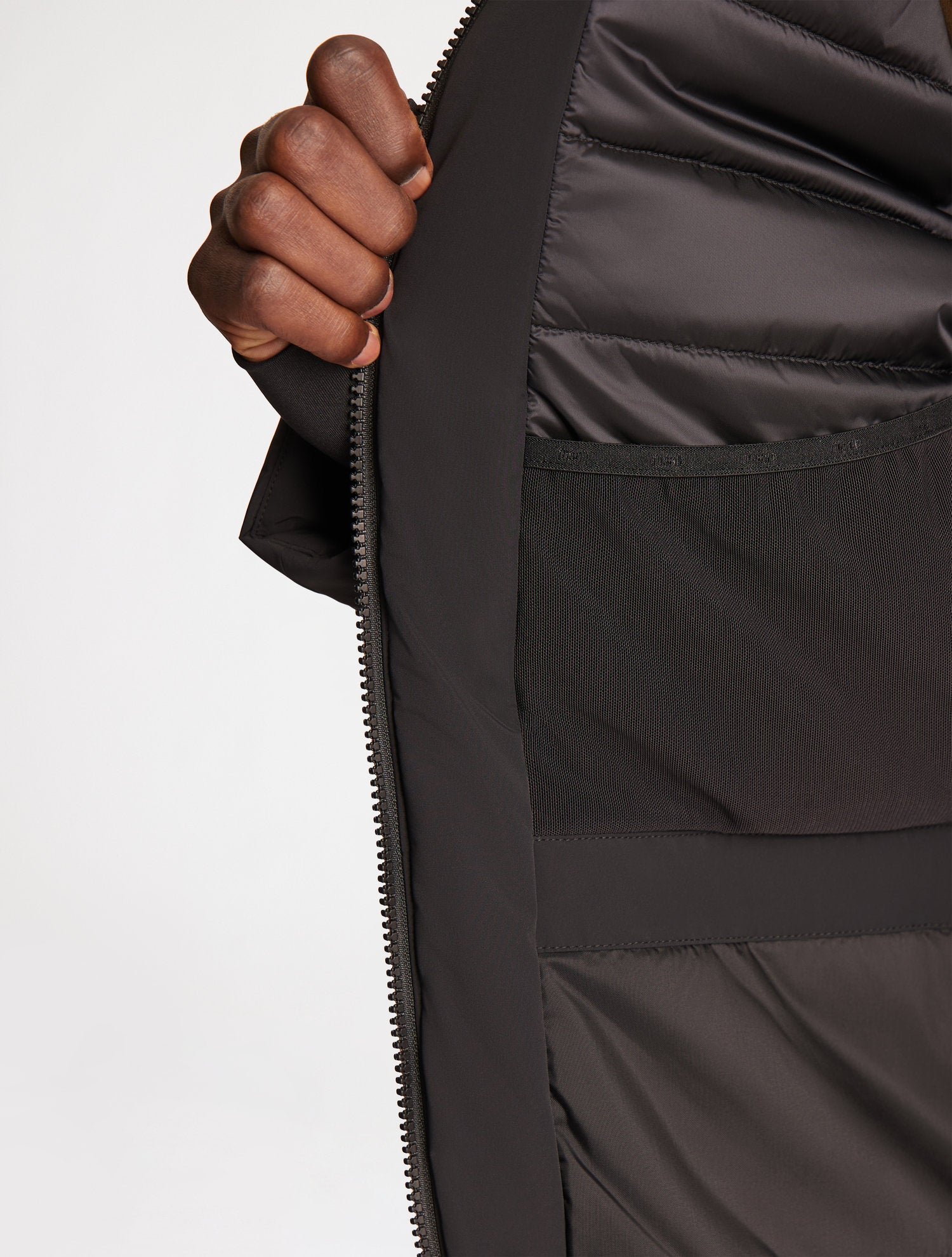 Blouson de ski constant col montant coupe oversize FUSALP Noir