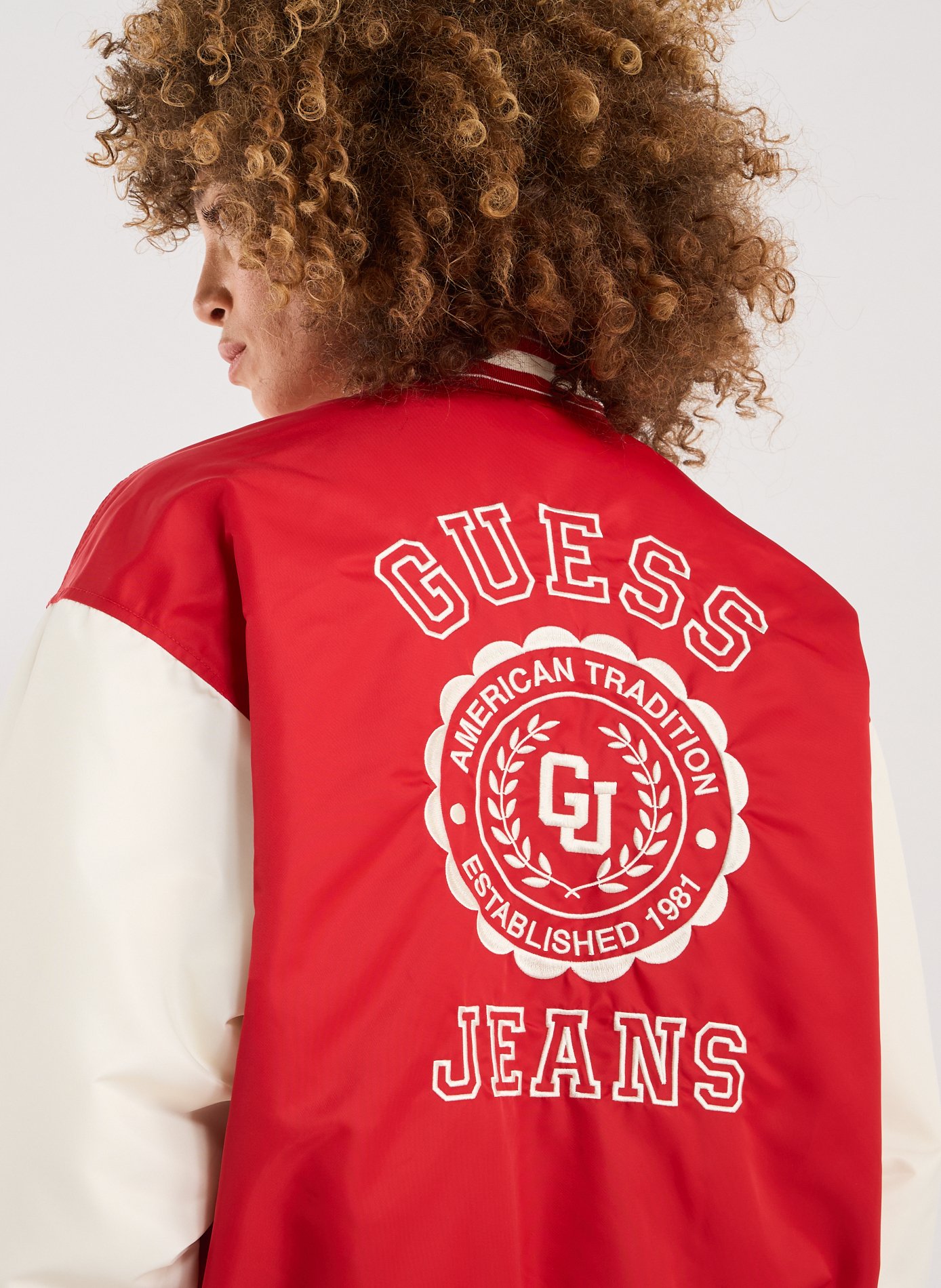 Two-tone bomber jacket GUESS Red