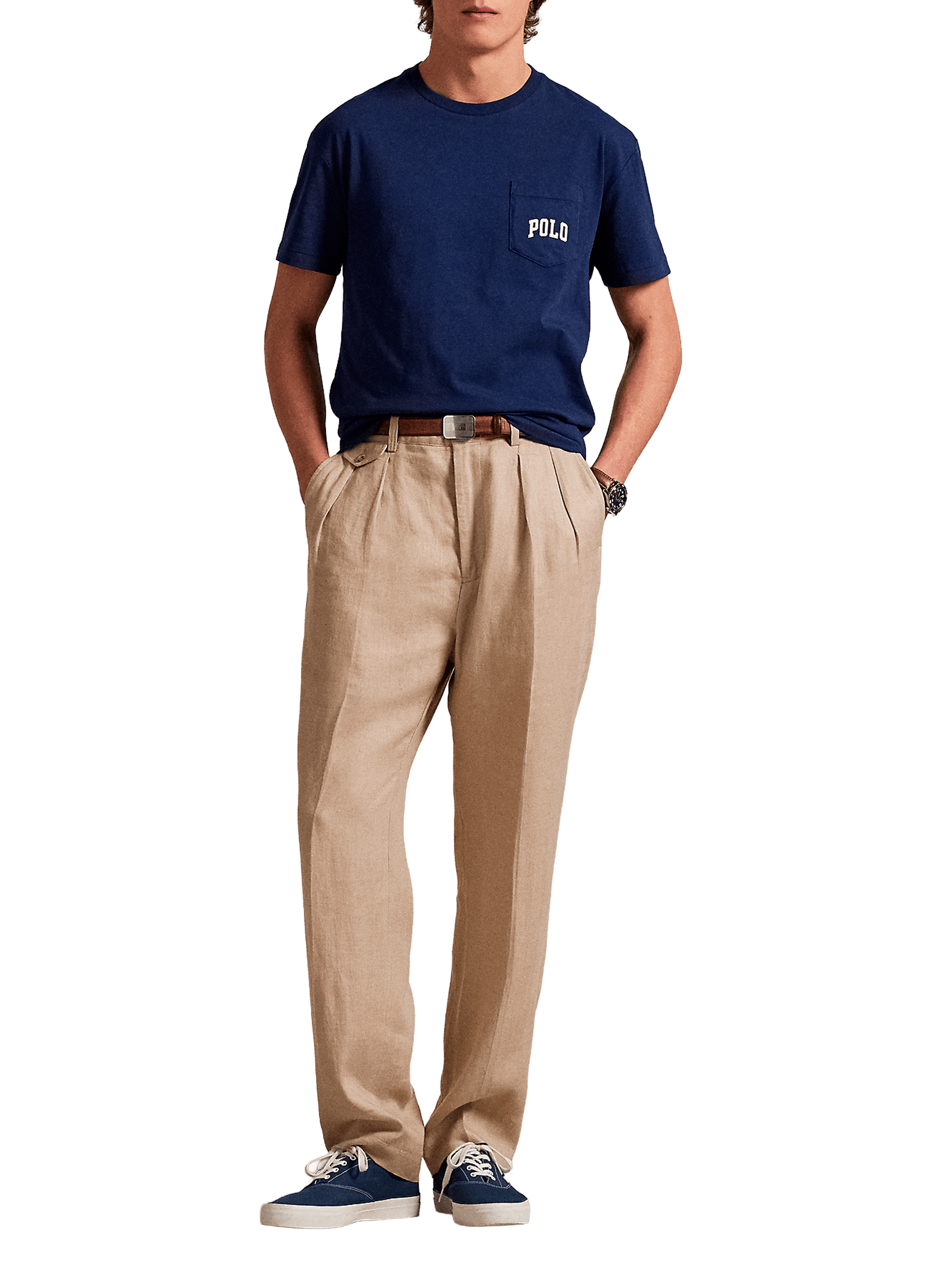 Straight-fit cotton T-shirt POLO RALPH LAUREN Blue