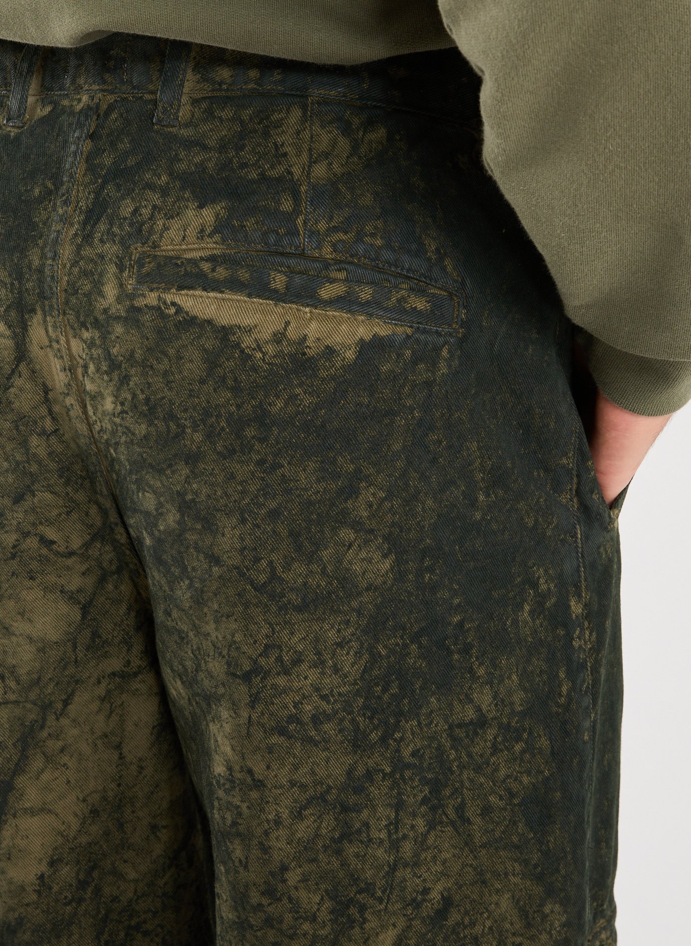 Cargo pants with paint effect ARTE ANTWERP Khaki