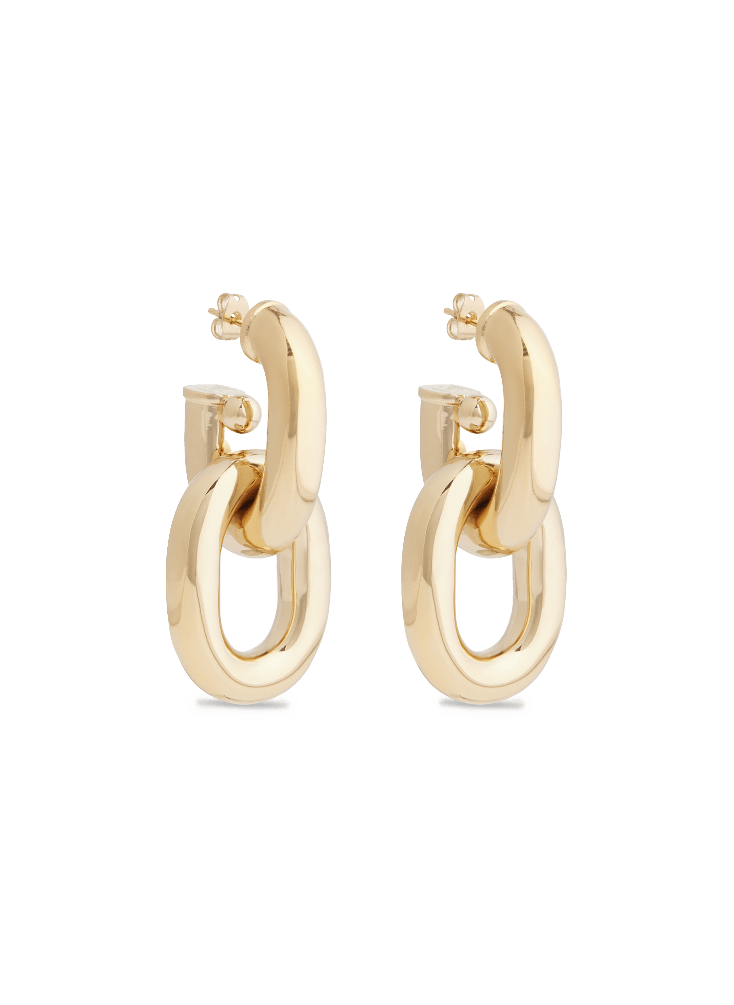 Brass clip-on Earrings RABANNE Golden