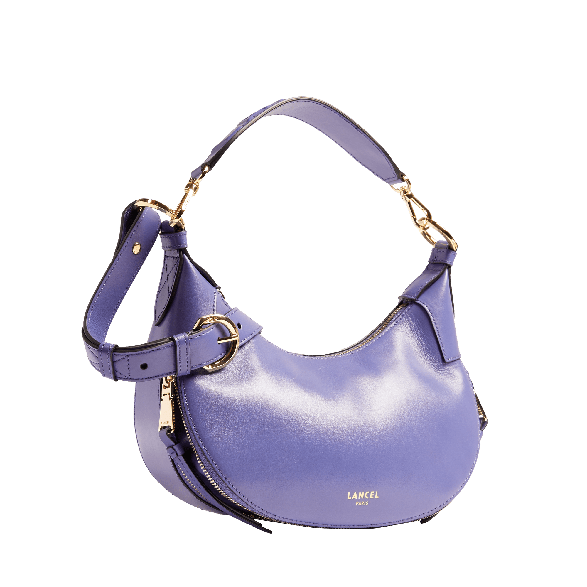 Sac hobo zippé s origami de lancel en cuir LANCEL Blauw