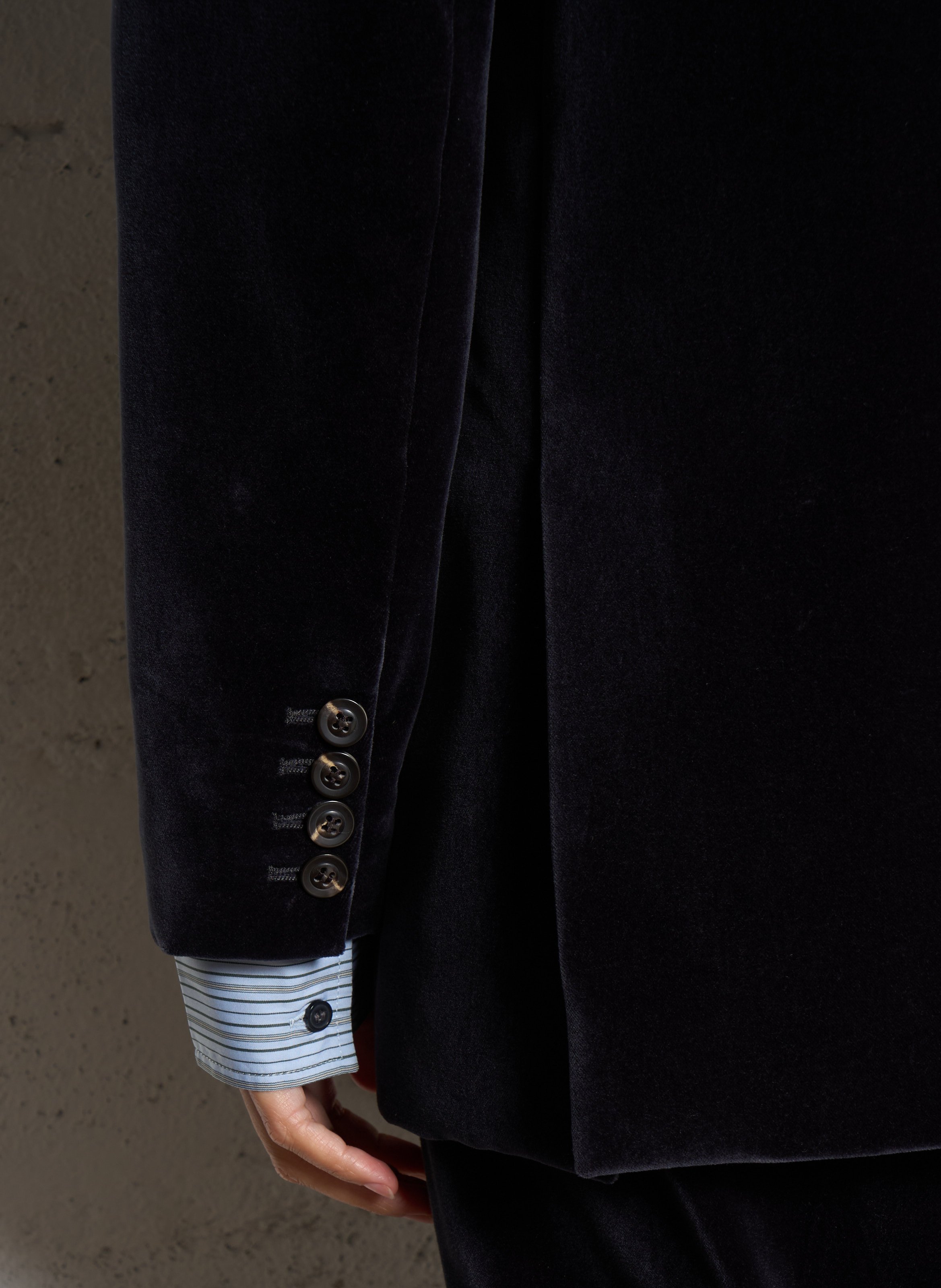 Veste de tailleur en velours sevres SOEUR Gris