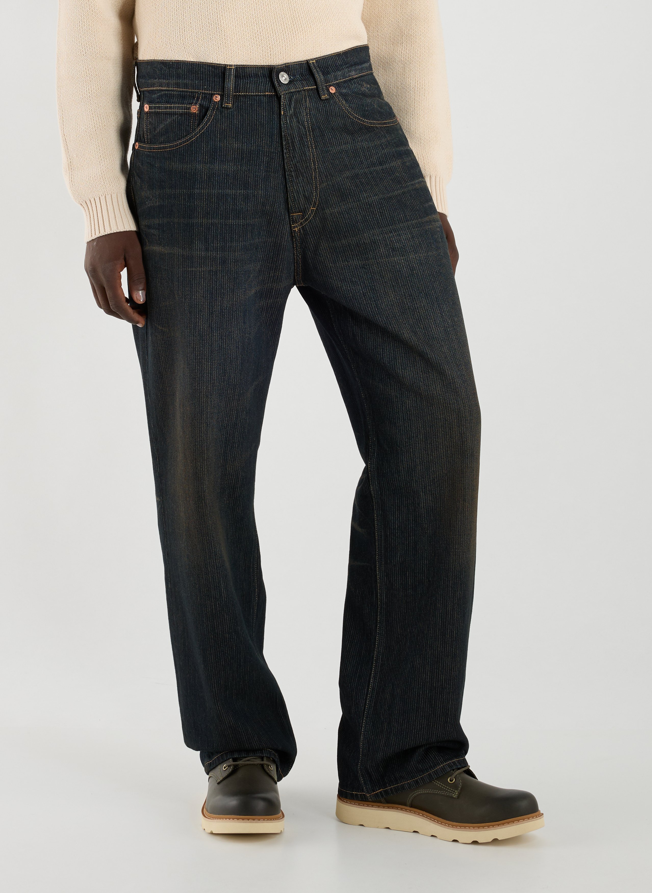OUR LEGACY Gerade geschnittene Baumwolljeans Blau