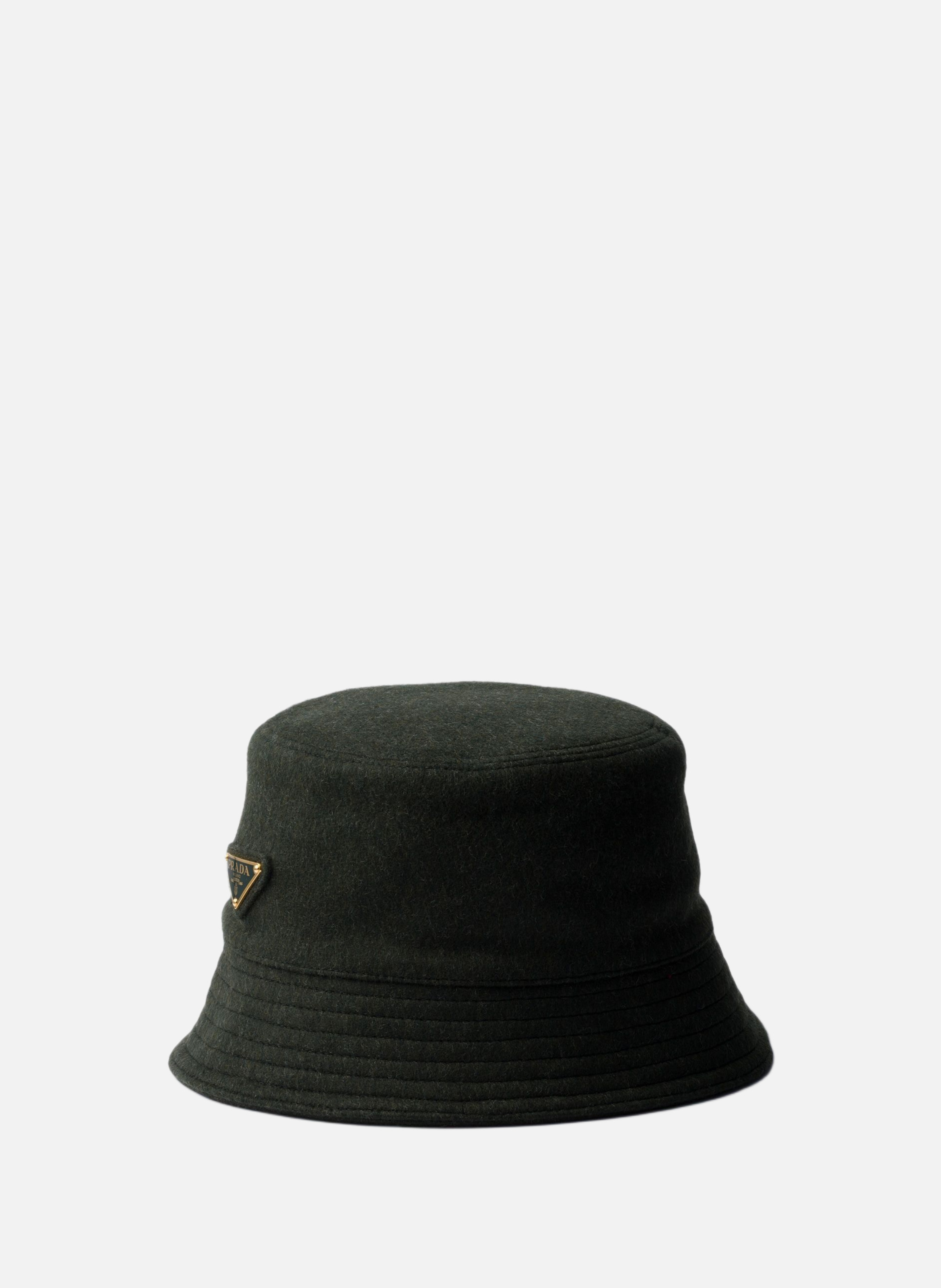 Bob en tissu loden PRADA Vert