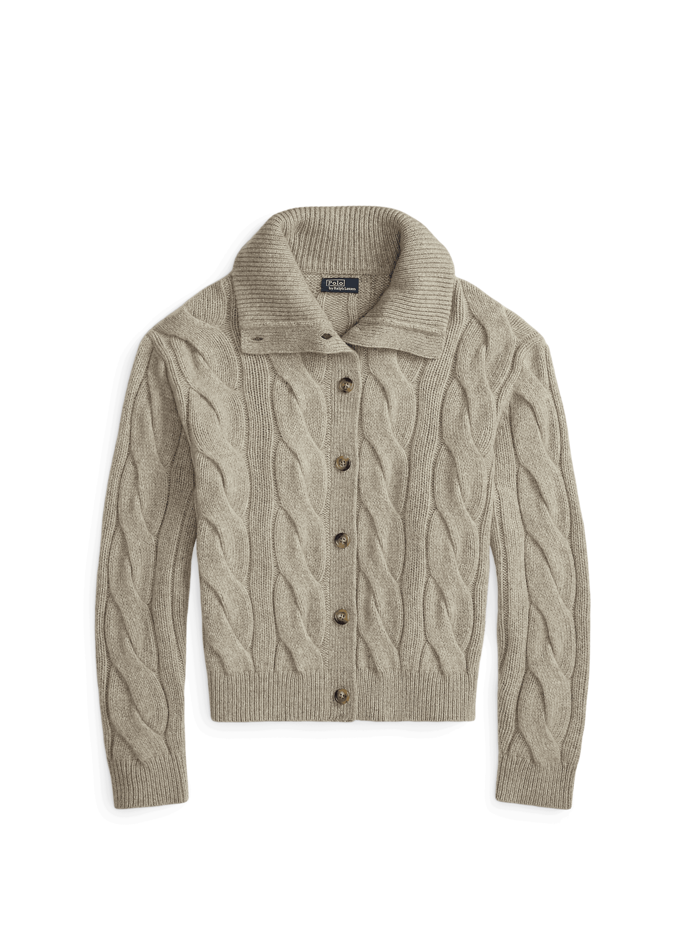 Buttoned cardigan in wool and cashmere POLO RALPH LAUREN Grey