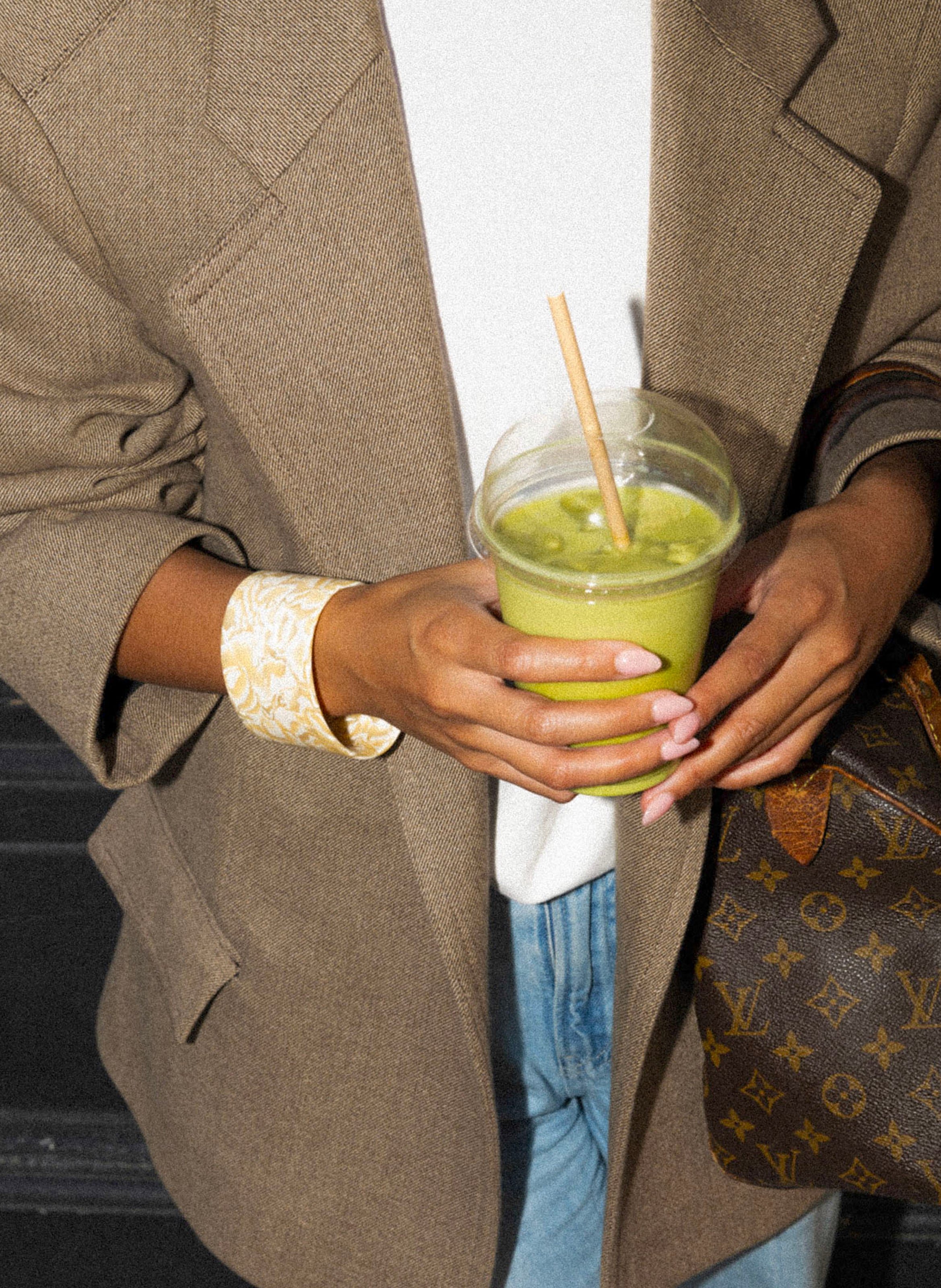 Bracelet stellar en acétate de cellulose KURAGE GINZA Beige