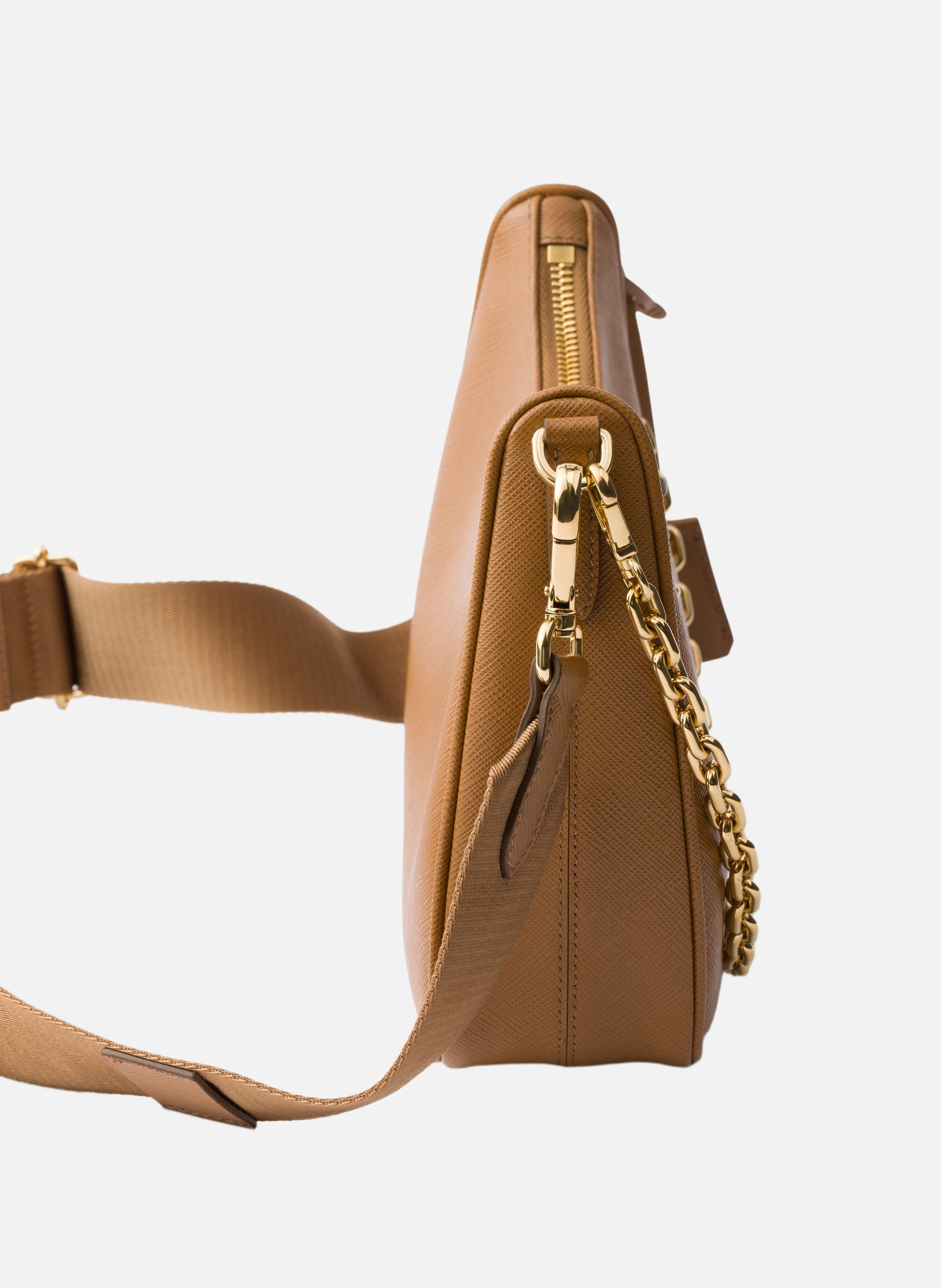 Sac prada re-edition 2005 en cuir saffiano PRADA Marron