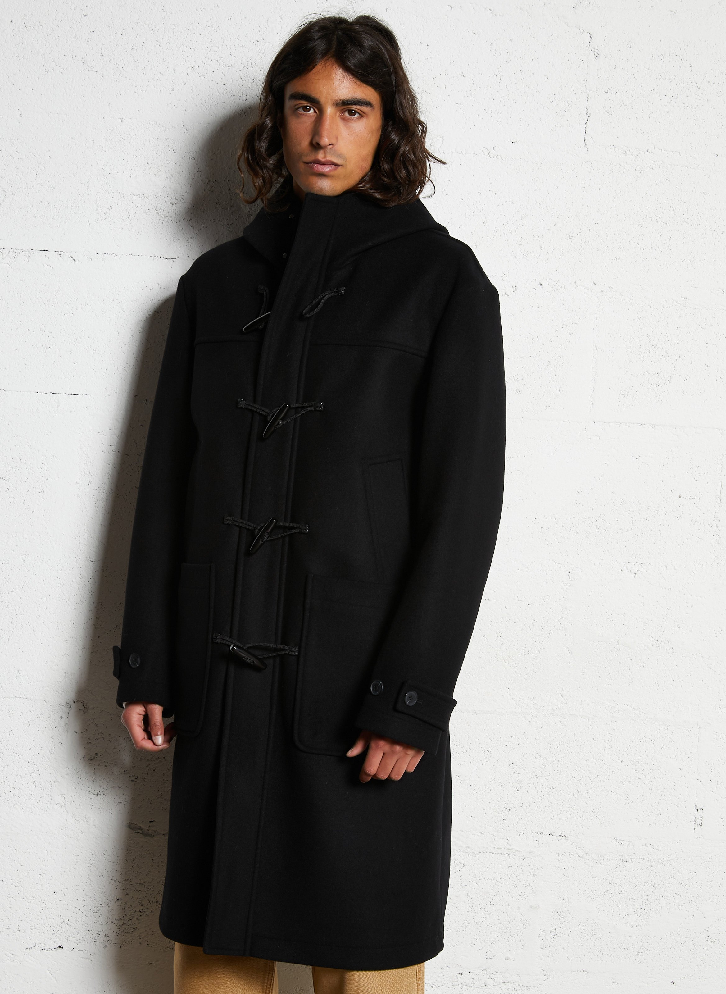 Manteau col montant en laine mélangée IKKS Noir