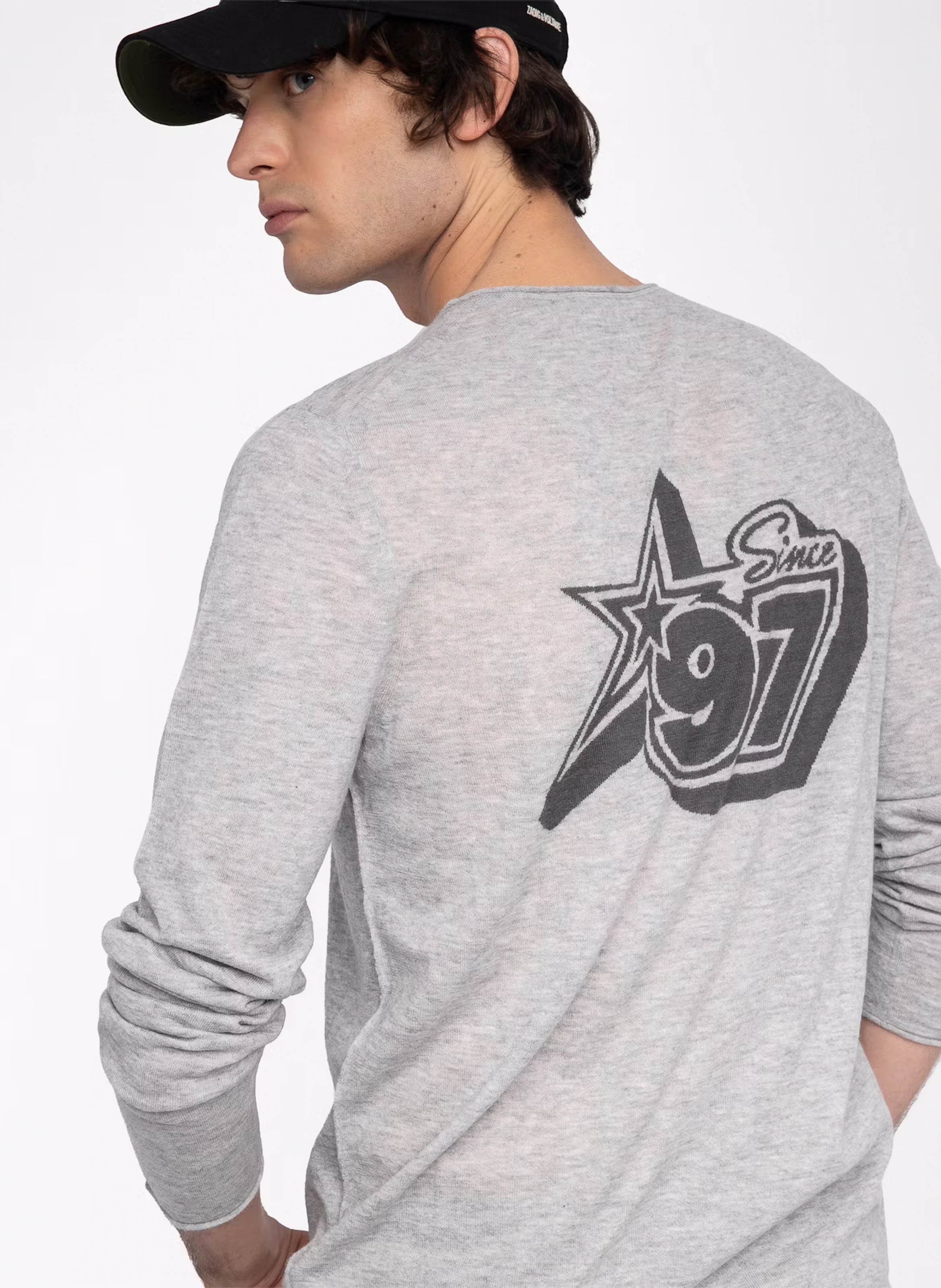 Pull droit col rond en cachemire teiss ZADIG&VOLTAIRE Gris