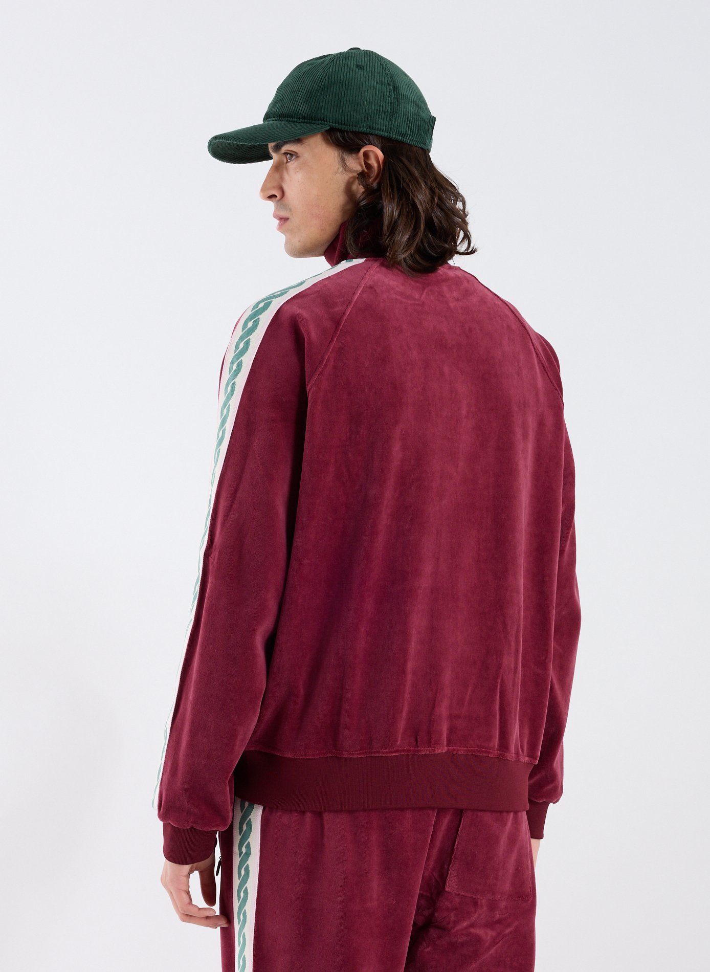 The velvet tracksuit jacket DROLE DE MONSIEUR Red