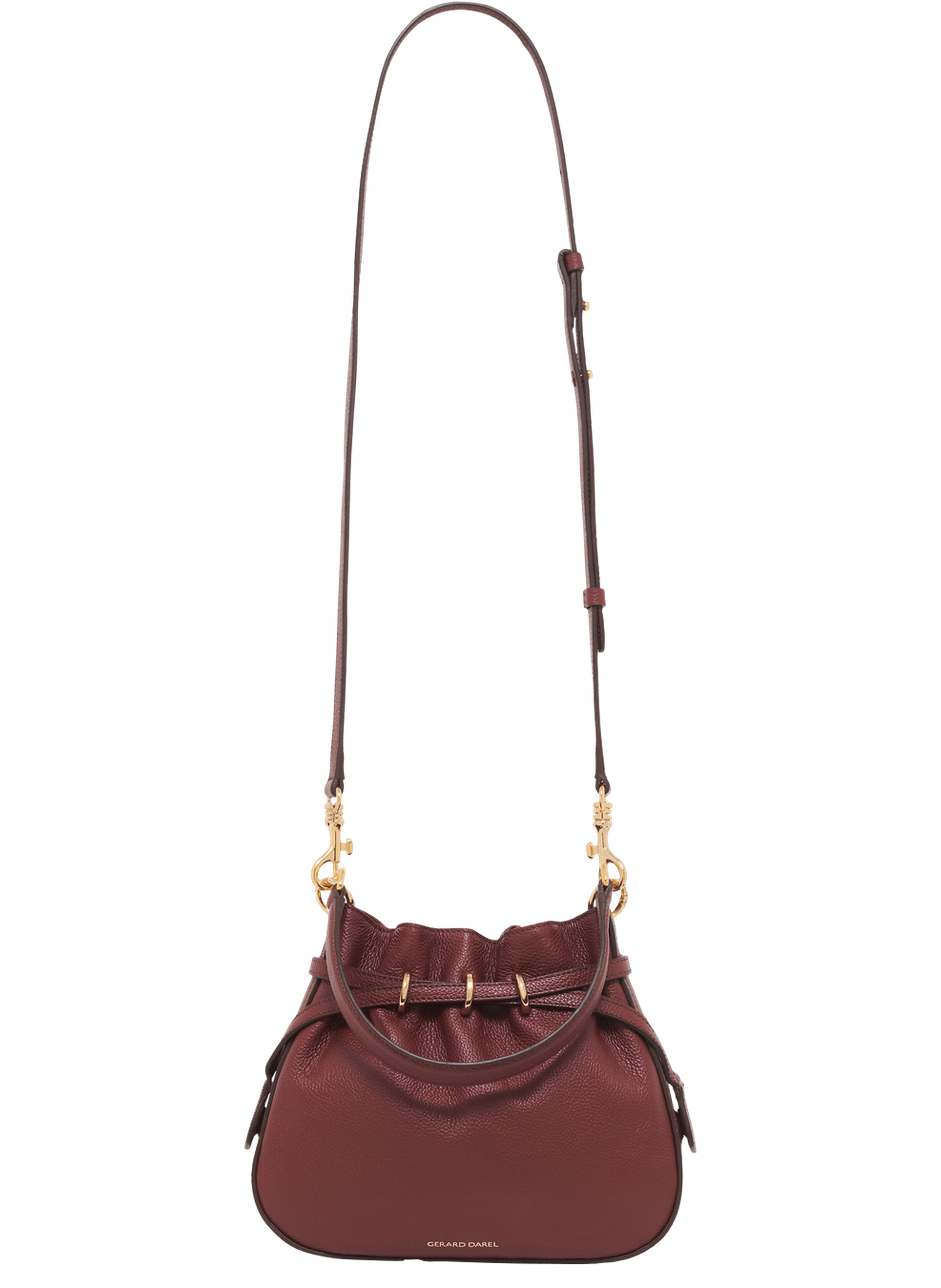 Sac seau en cuir grainé - le mini romy GERARD DAREL Rouge