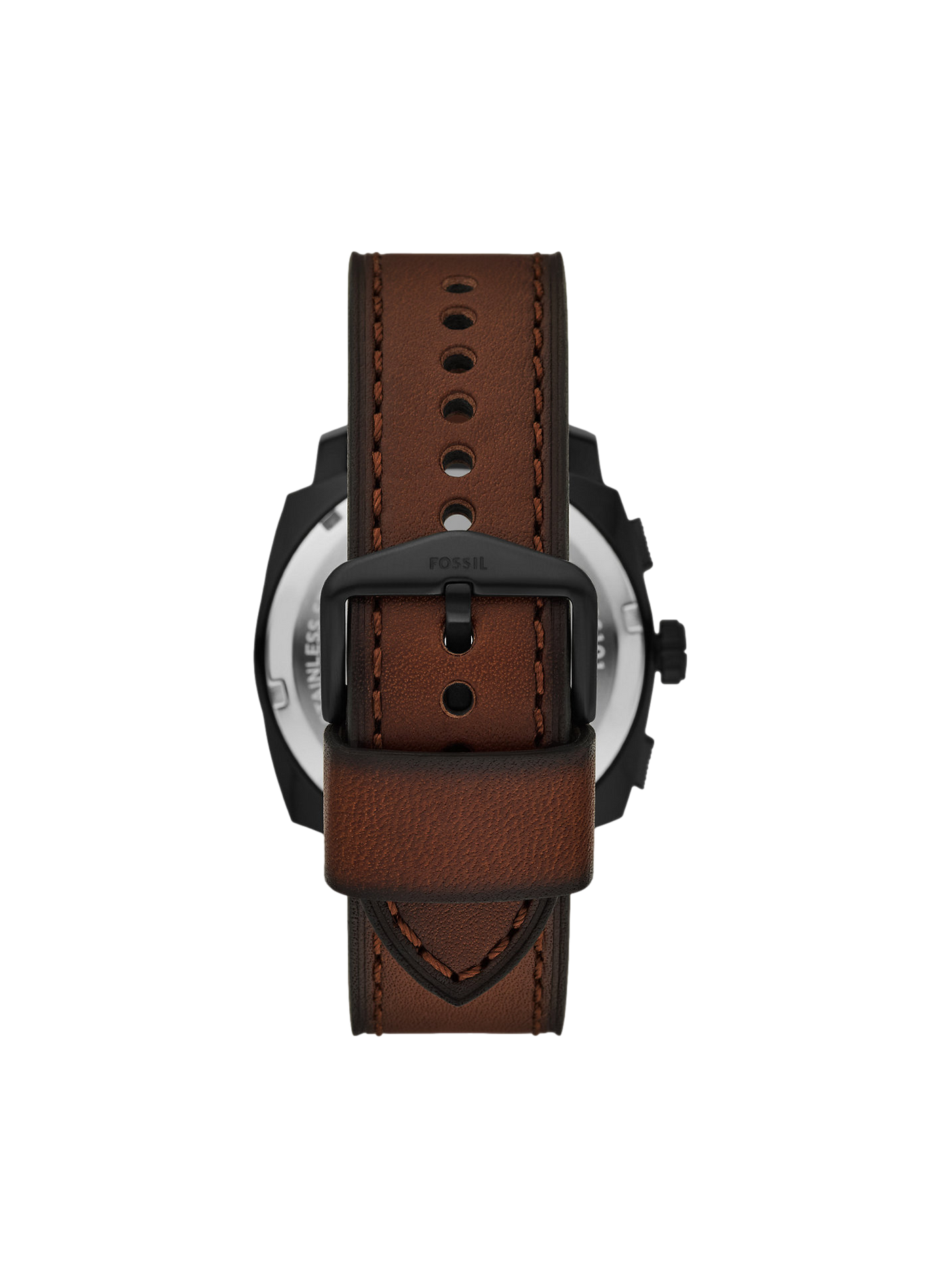 Montre Machine bracelet en cuir FOSSIL Noir