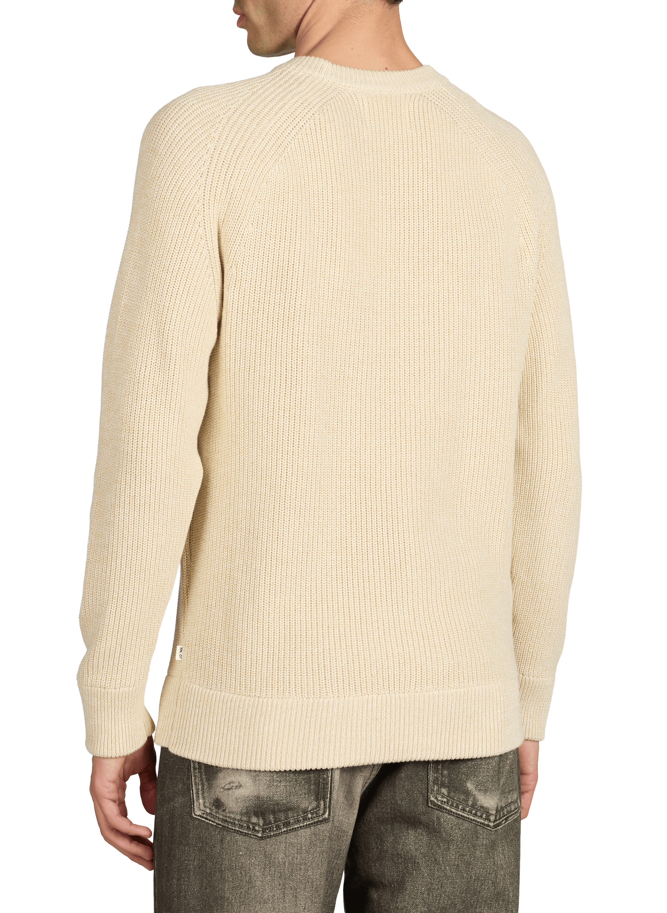 Pull côtelé en maille de coton NN.07 Beige