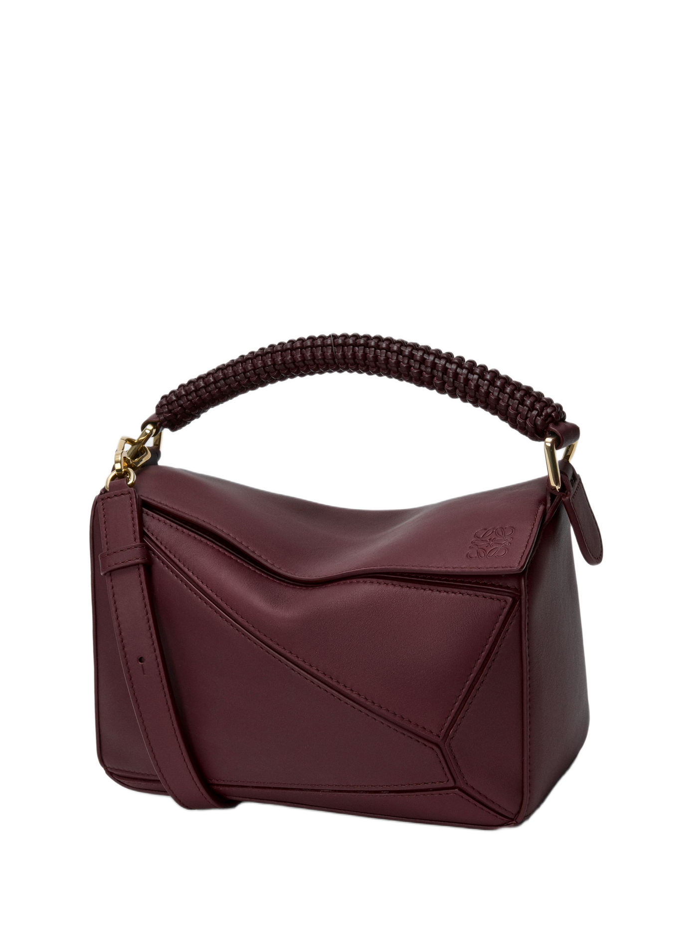 Petit sac Puzzle en cuir de veau lisse et agneau nappa LOEWE Rouge