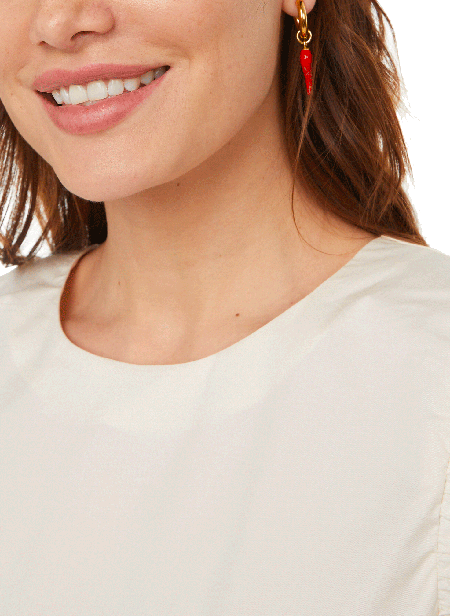 Robe Cut-out en coton mélangé SAISON 1865 Beige