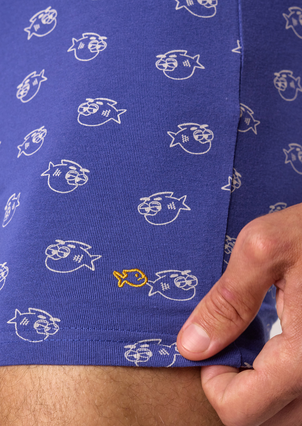 Boxer en coton biologique BILLYBELT Bleu