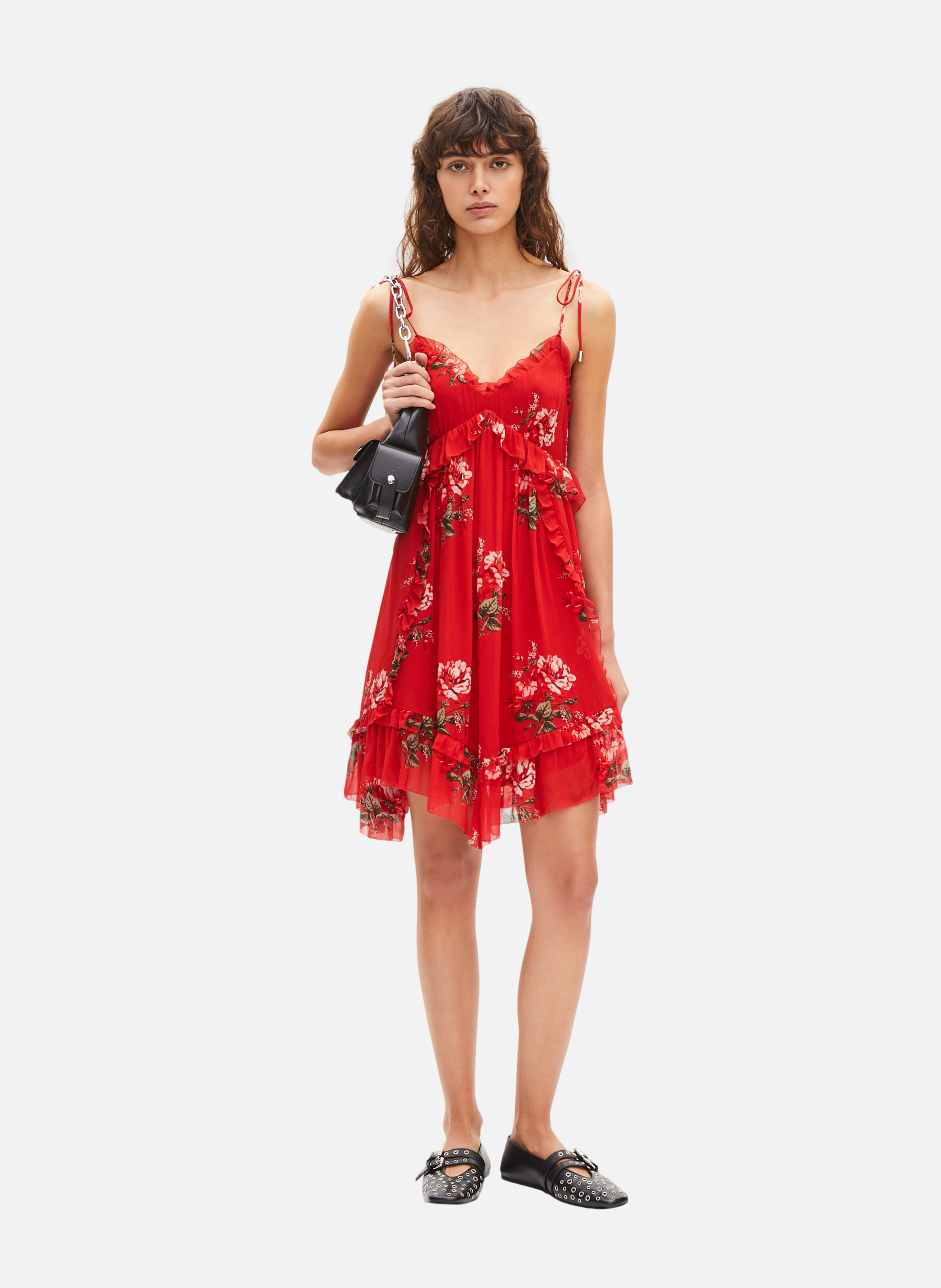 Robe courte imprimé fleuri THE KOOPLES Rouge