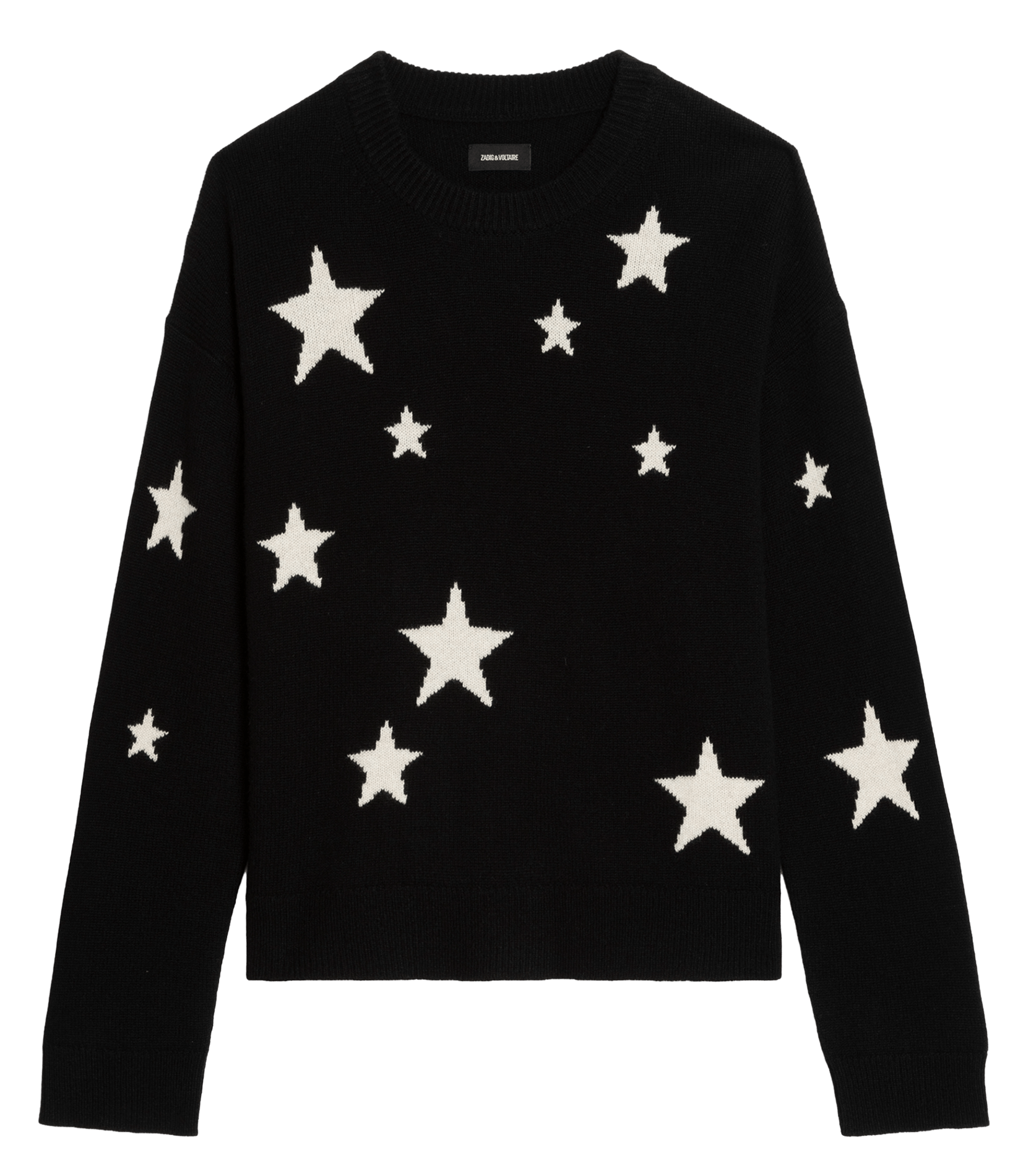 Pull col rond à motifs markuz ZADIG&VOLTAIRE Noir