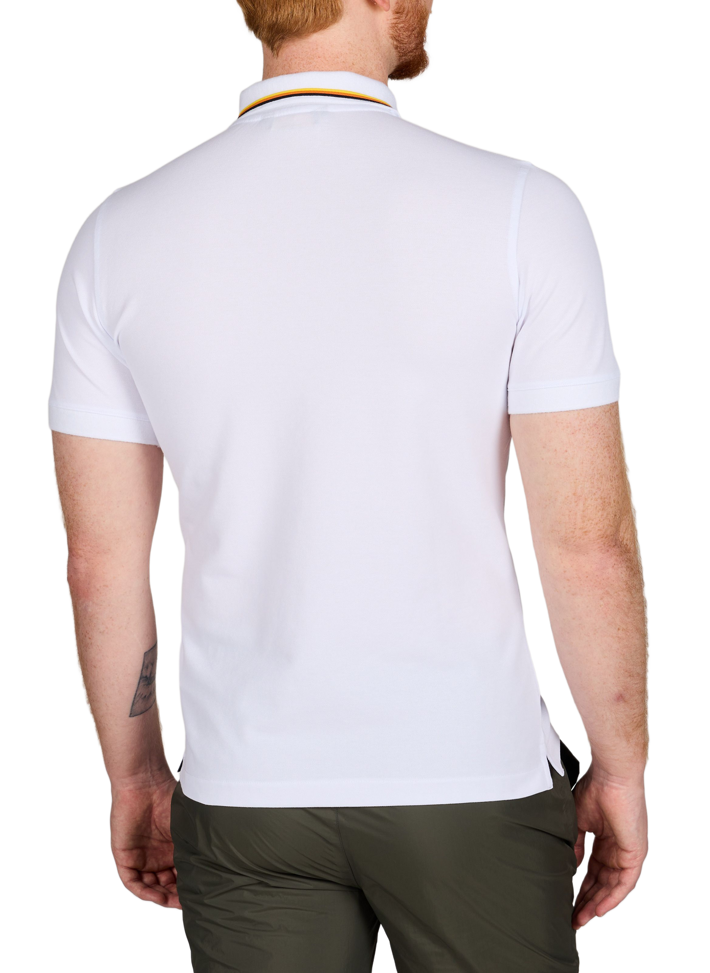 Polo manches courtes en coton mélangé K-WAY Blanc