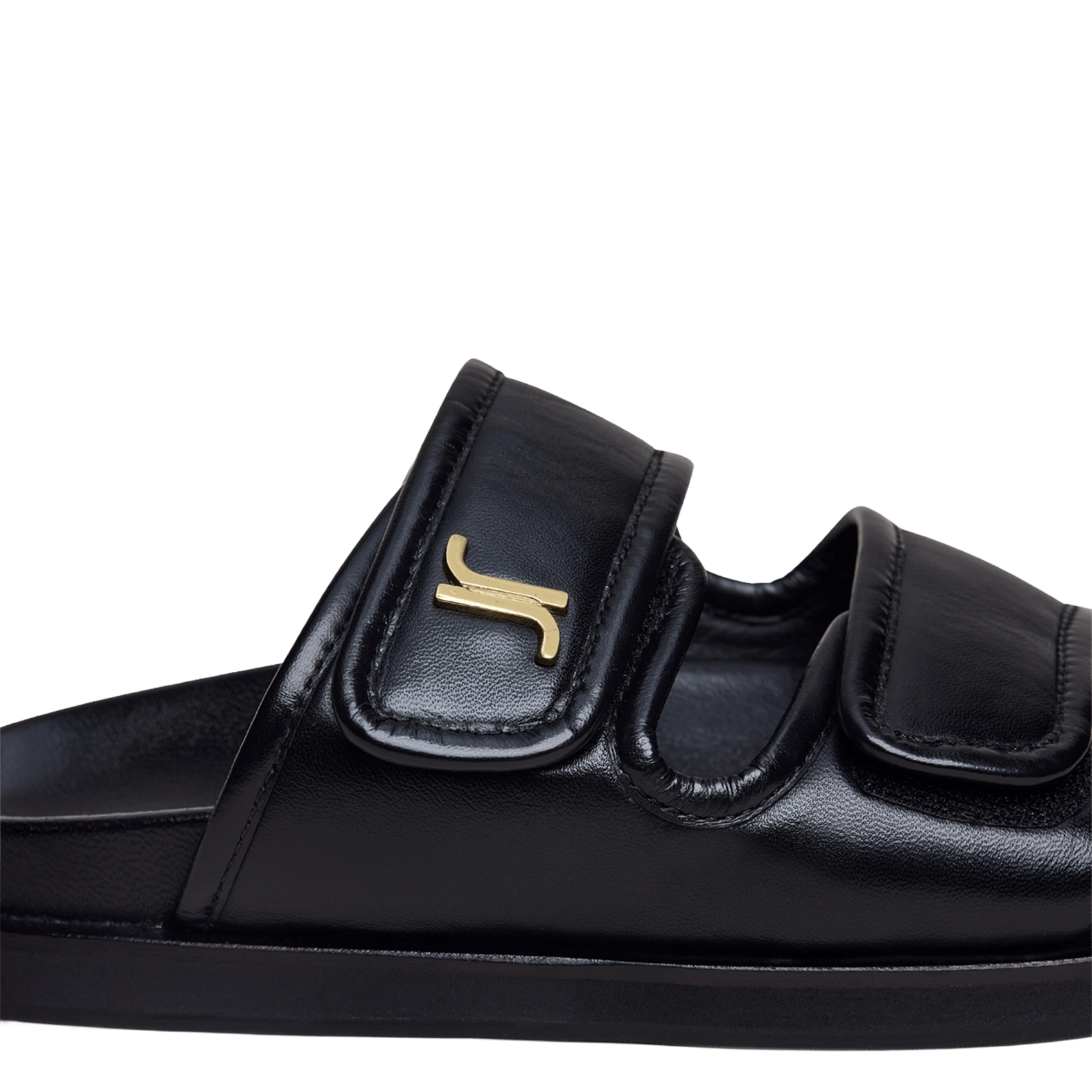 Sandales plates en cuir win JONAK Noir