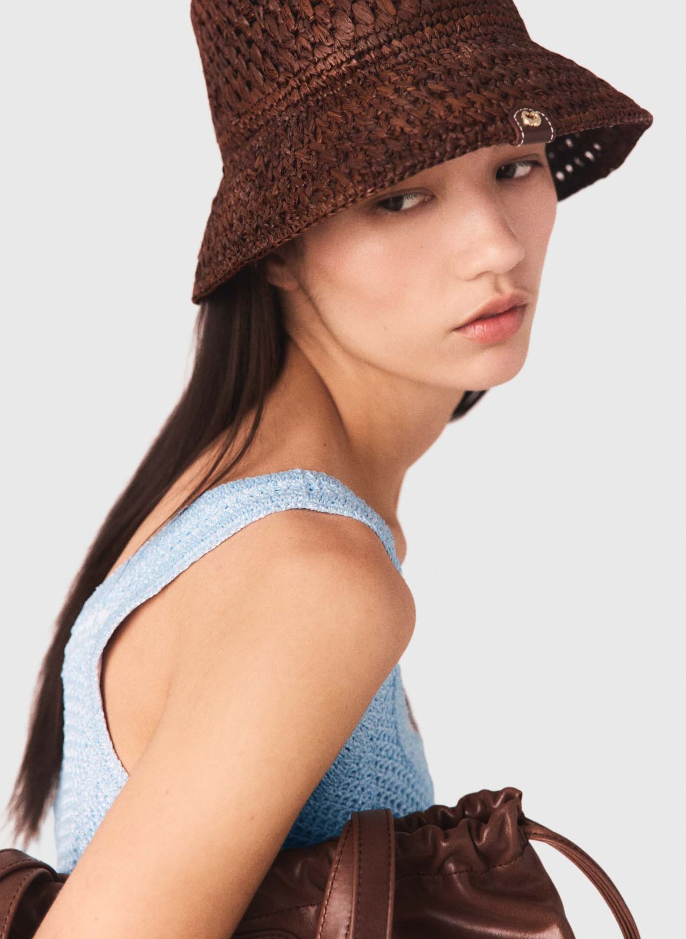 Bob en crochet MAJE Marron