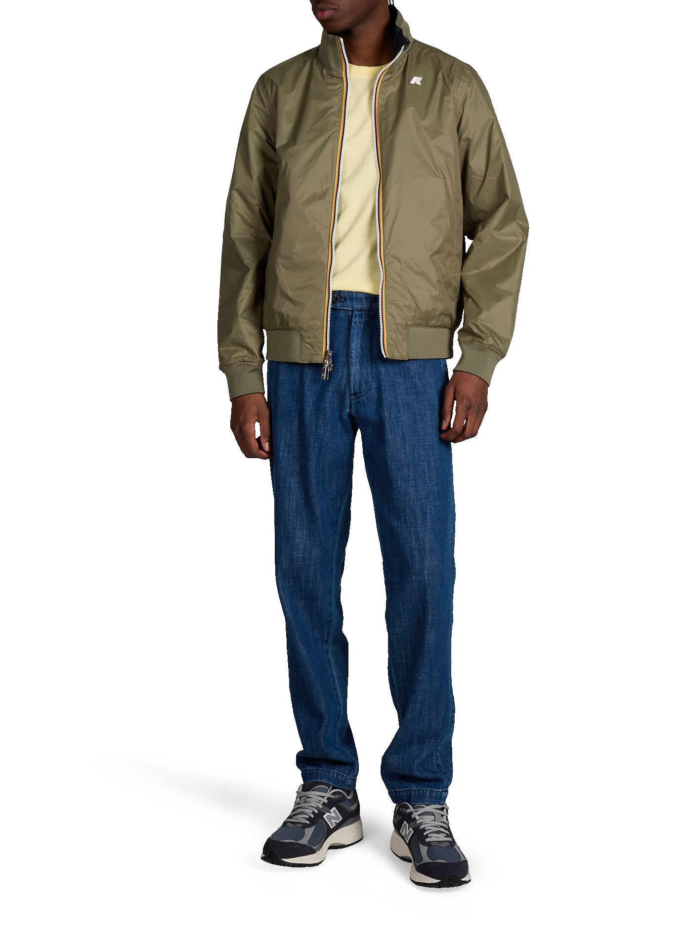 Blouson réversible en coton mélangé K-WAY Bleu