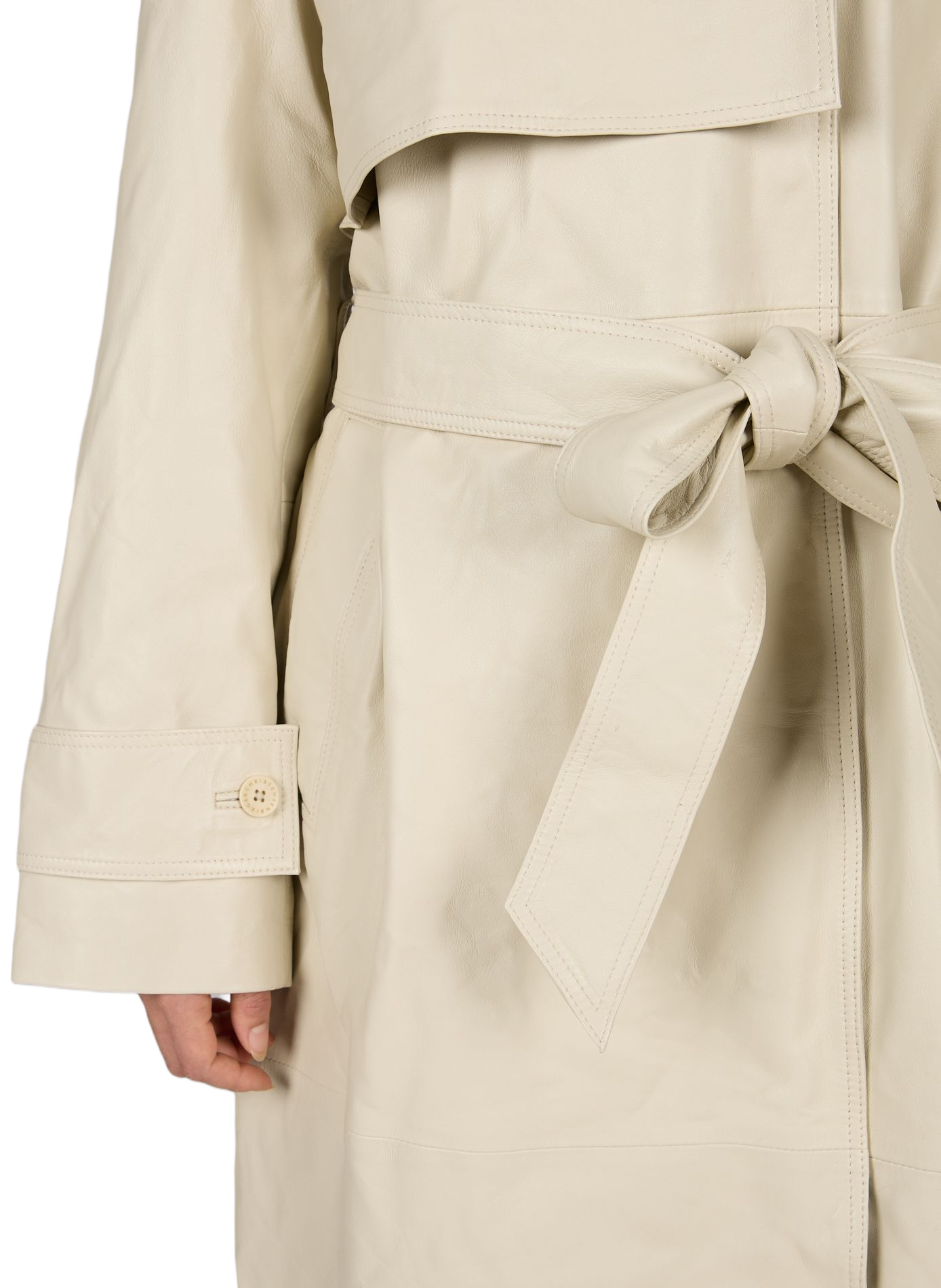 Pisonia leather trench coat REMAIN Beige
