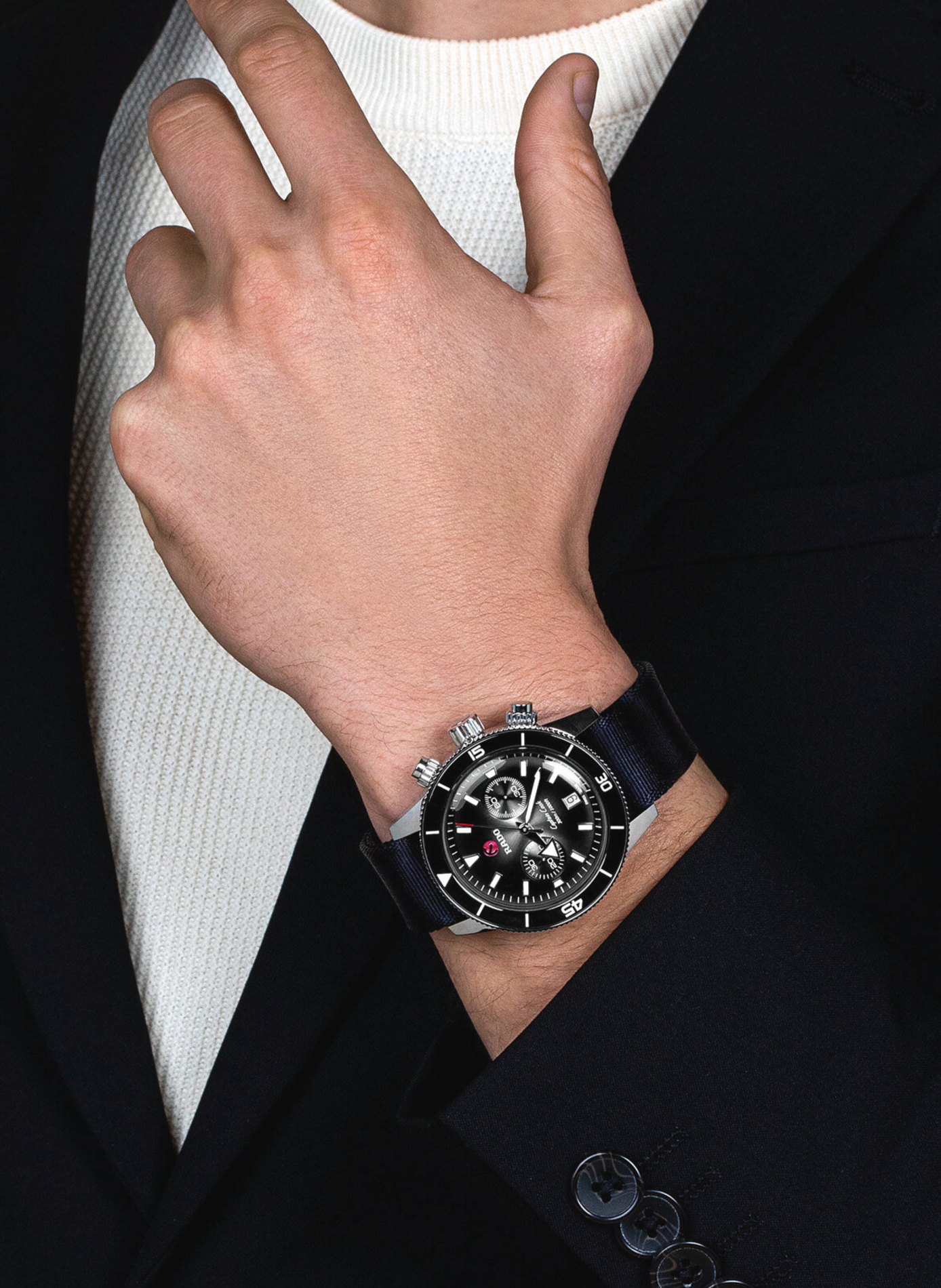 Montre automatique Captain Cook en acier inoxydable RADO Noir