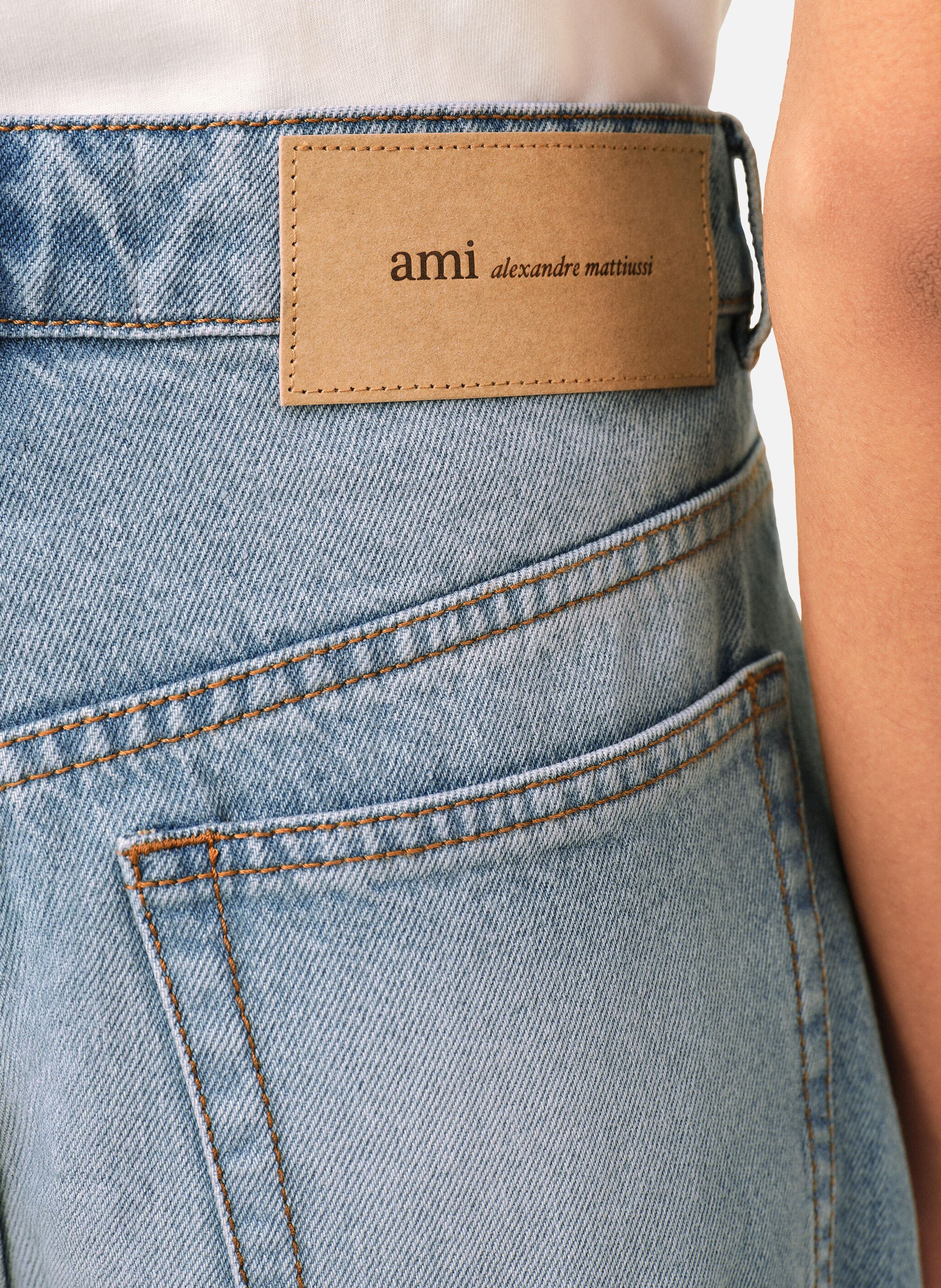 Jean coupe large en coton AMI PARIS Bleu