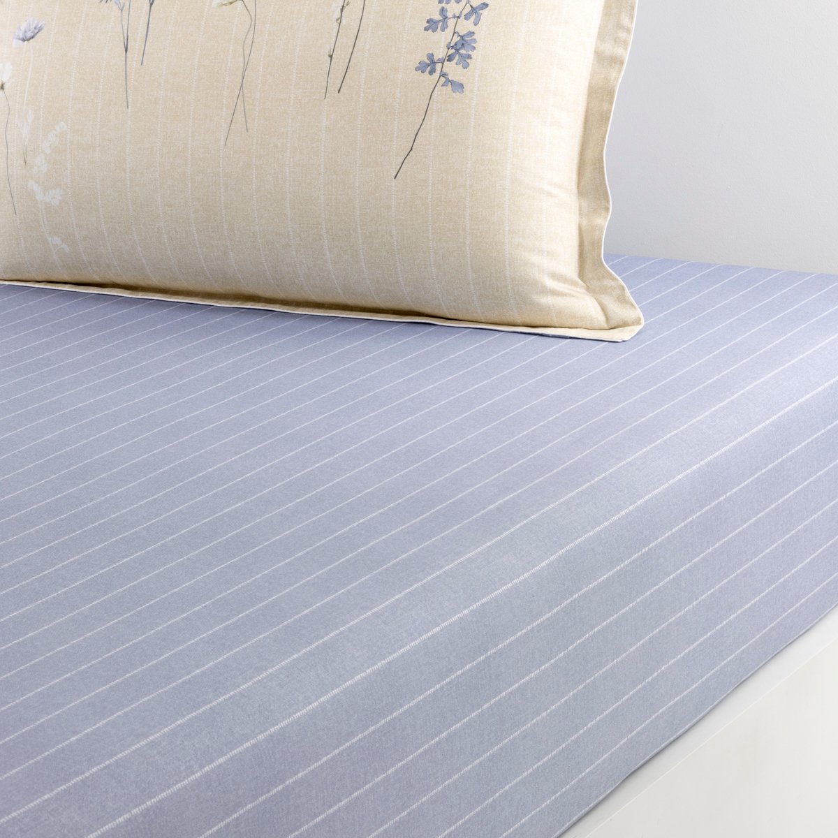 Drap housse en satin de coton, azure mist BOSS HOME Multicolore