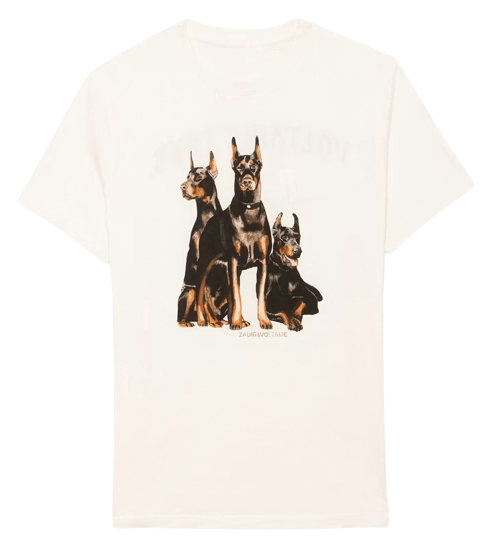 Tee-shirt col rond sérigraphié en coton jimmy ZADIG&VOLTAIRE Blanc