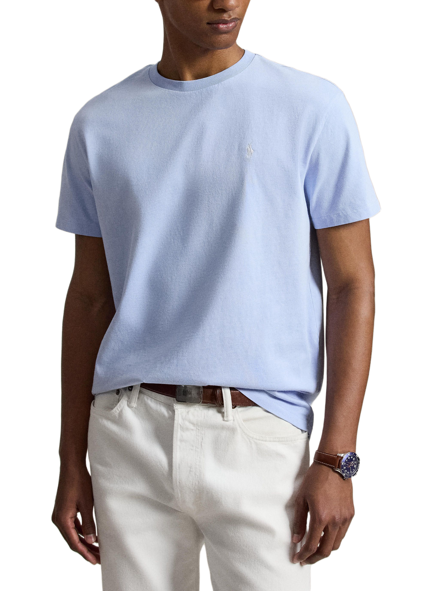 T-shirt manches courtes à logo en coton POLO RALPH LAUREN Bleu
