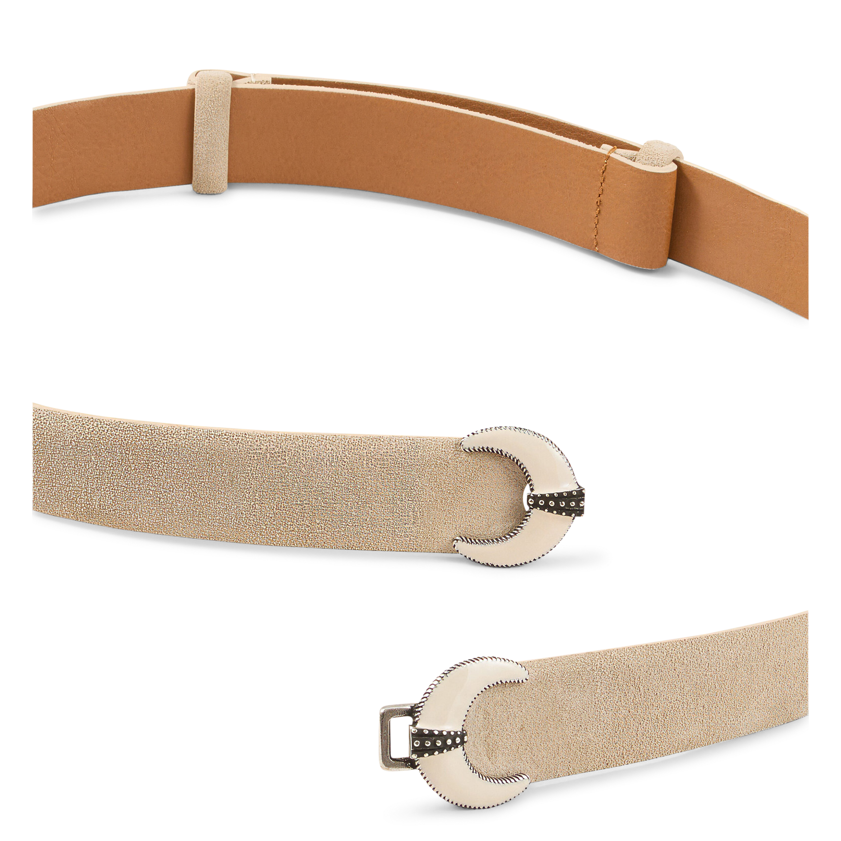 Leren suède tailleriem. BA&SH Beige