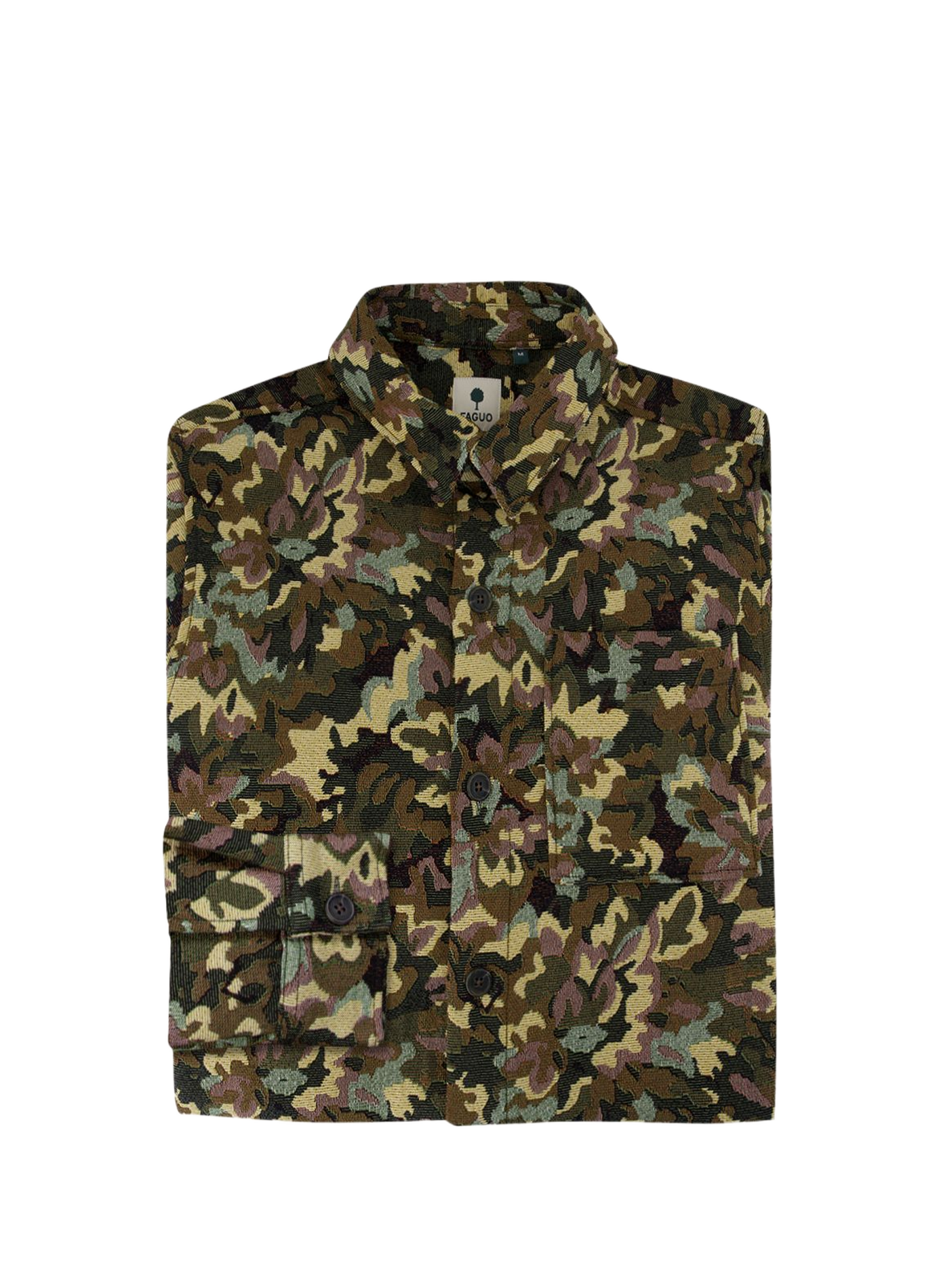 Surchemise droite col classique imprimée FAGUO Vert
