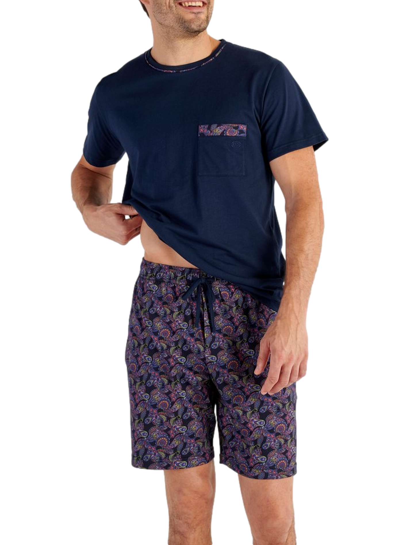 Printed cotton pajama set HOM Multicolour