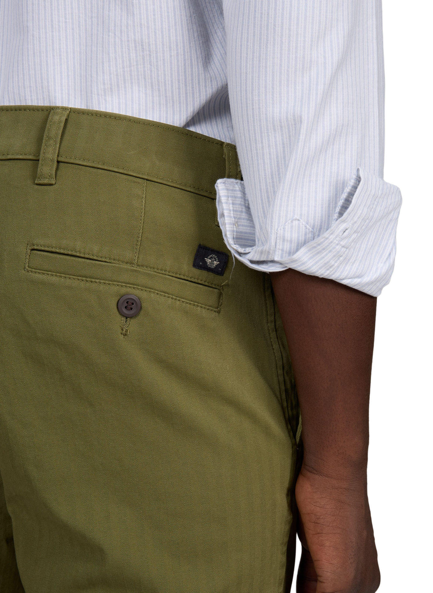 Pantalon chino slim en coton mélangé DOCKERS Kaki