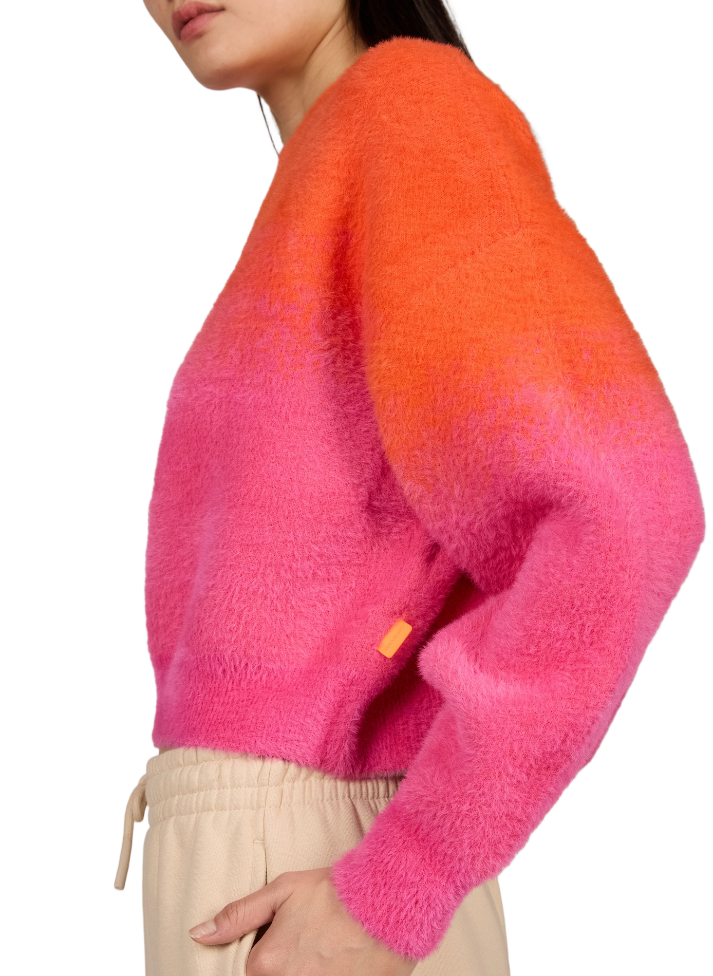 Weiter Rundhalspullover GERTRUDE Rosa