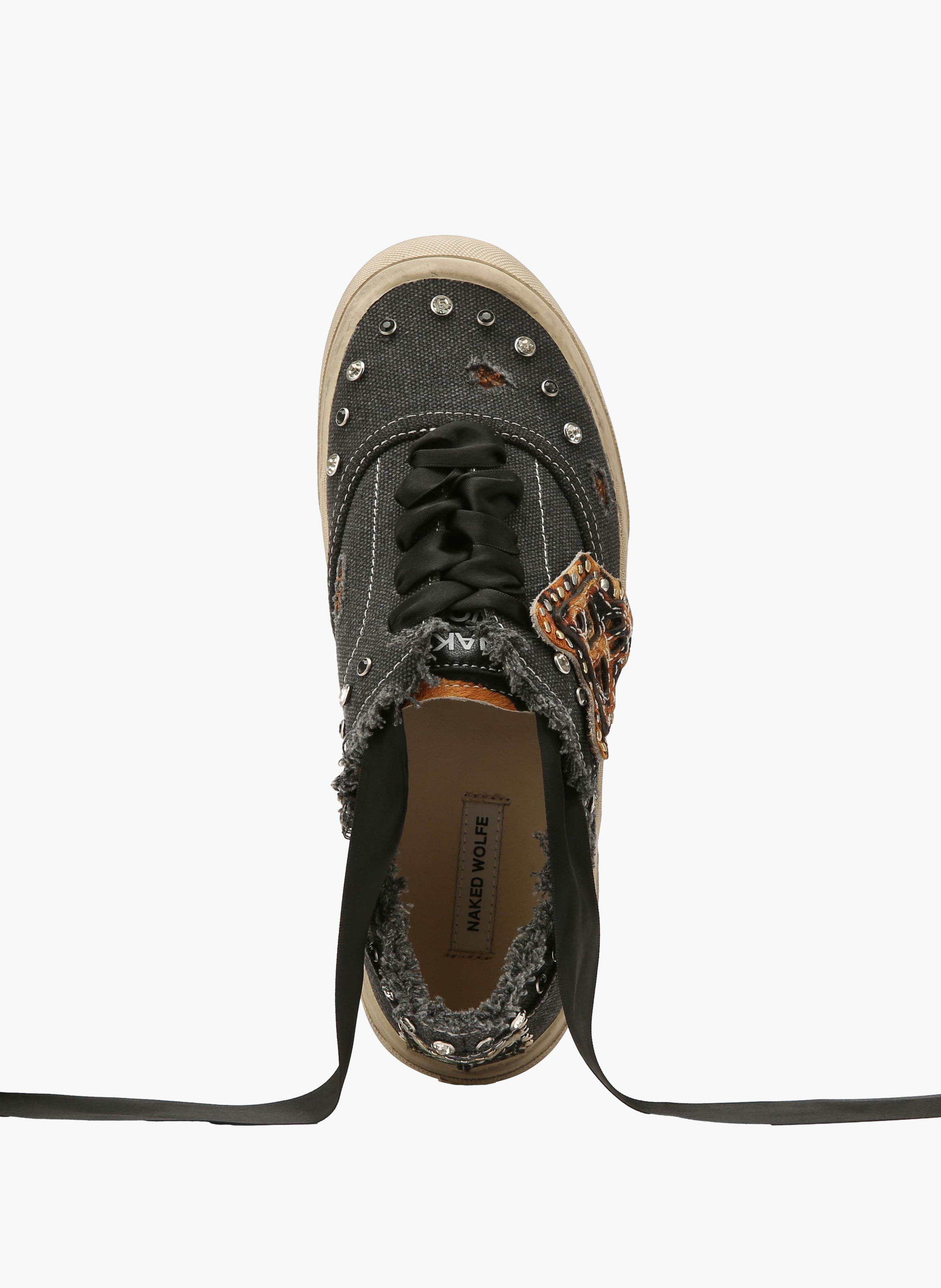 Mission-sneakers van canvas NAKED WOLFE Zwart